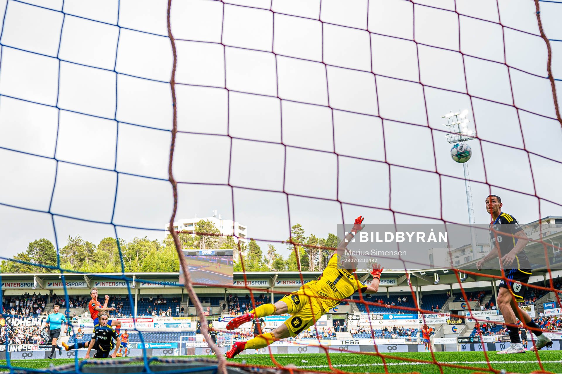Markus Karlsbakk of Aalesund scores the 1-0 goal behind