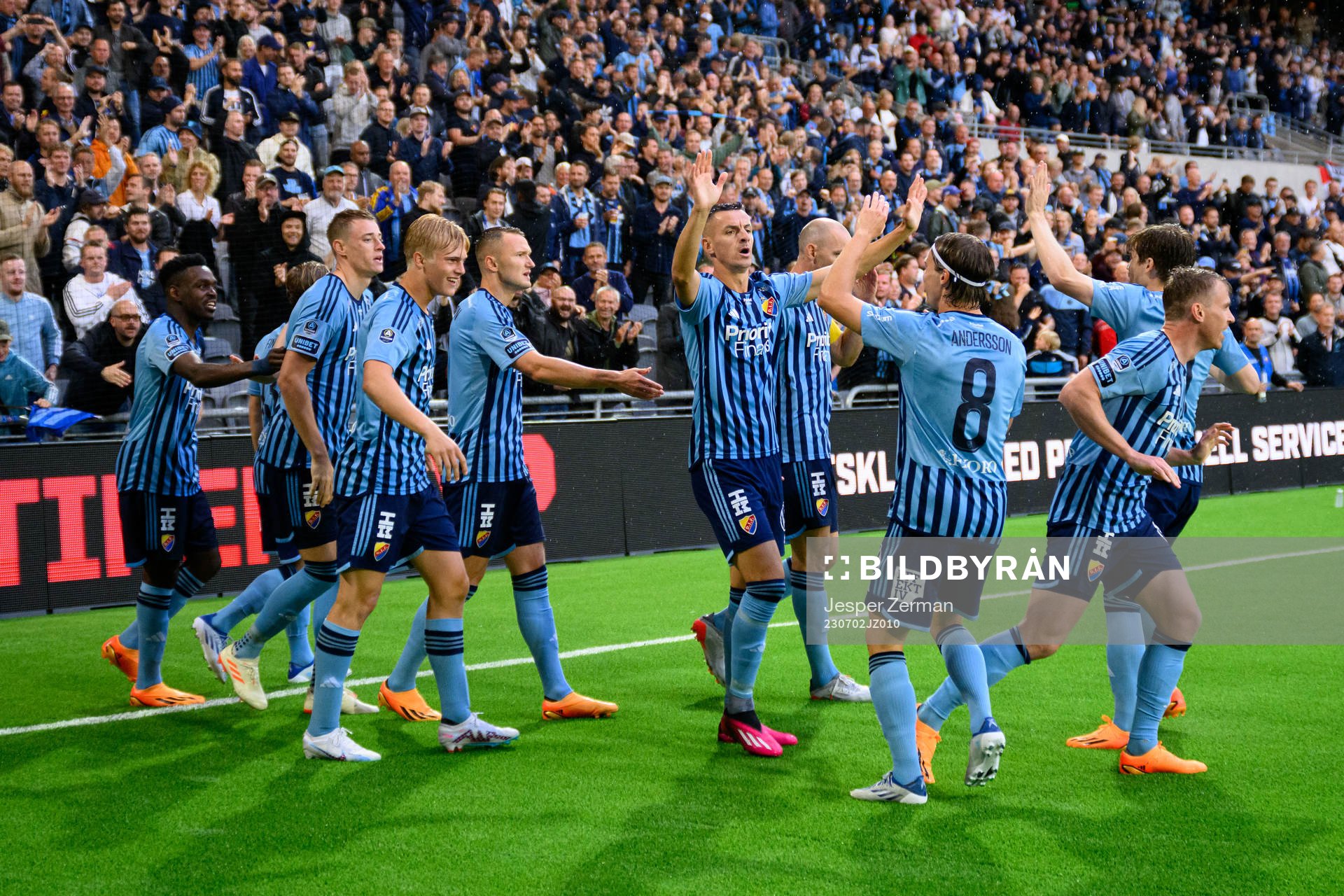 Djurgårdens spelare jublar