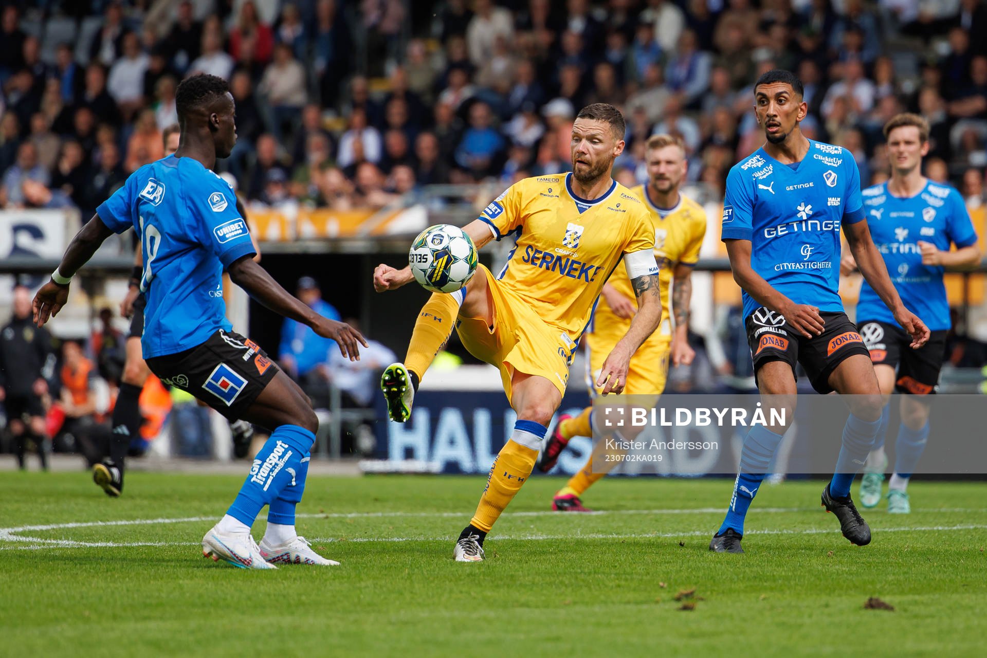 Halmstads Naeem Mohammed och Amir Al-Ammari  mot IFK