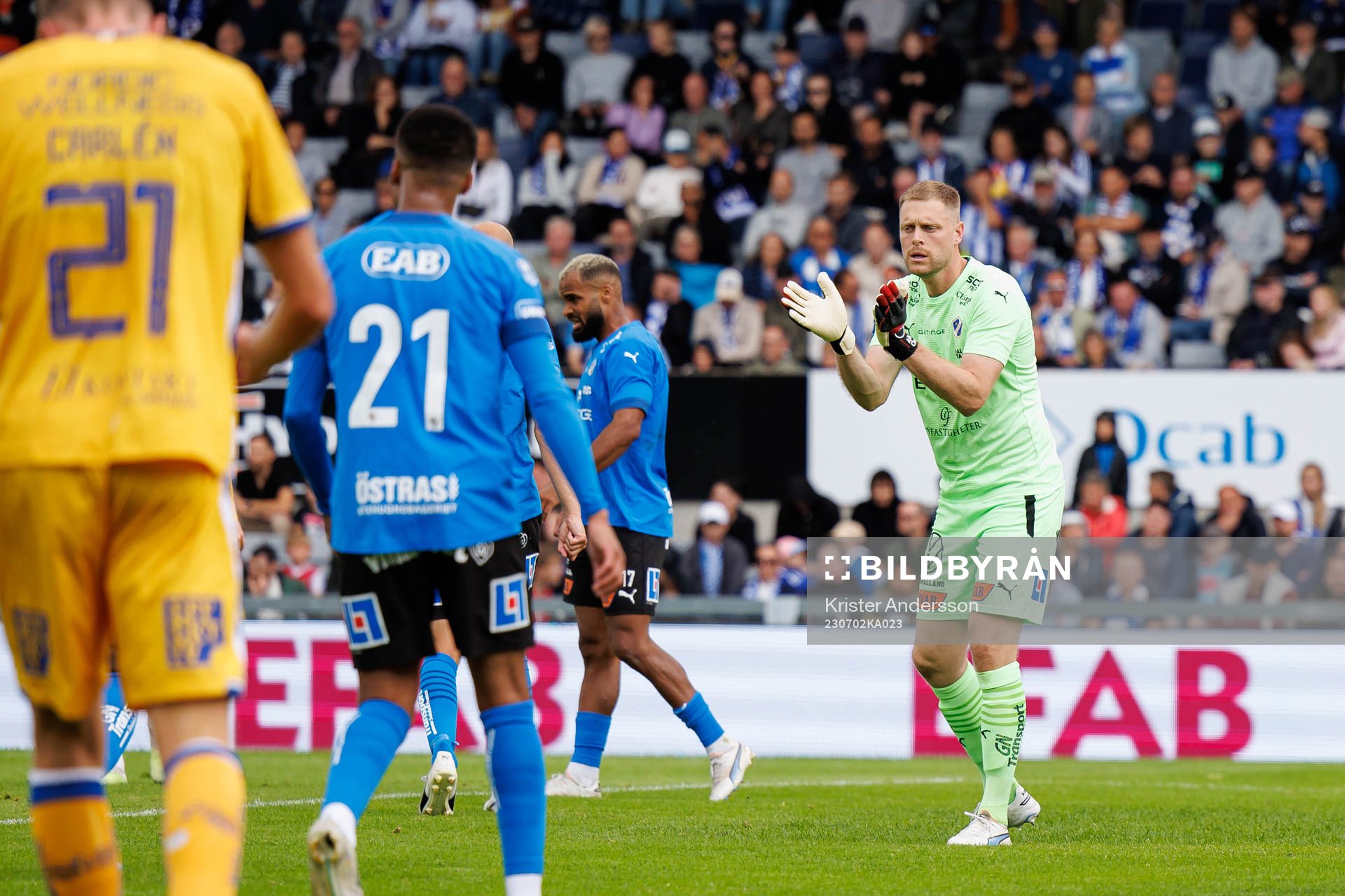 Halmstads målvakt Malkolm Nilsson Säfqvist