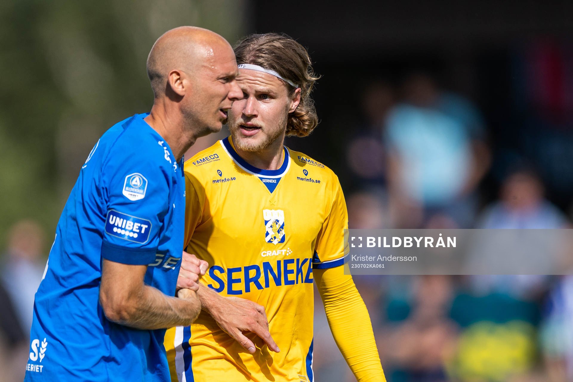 Halmstads Andreas Johansson och IFK Göteborgs Gustaf Norlin
