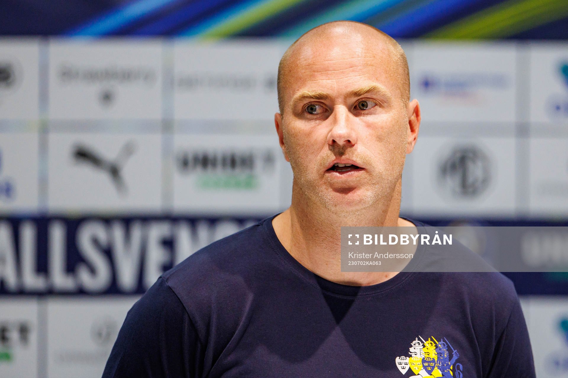 IFK Göteborgs tränare Jens Berthel Askou efter fotbollsmatchen i Allsvenskan mellan Halmstad och IFK Göteborg den 2 juli 2023 i Halmstad.