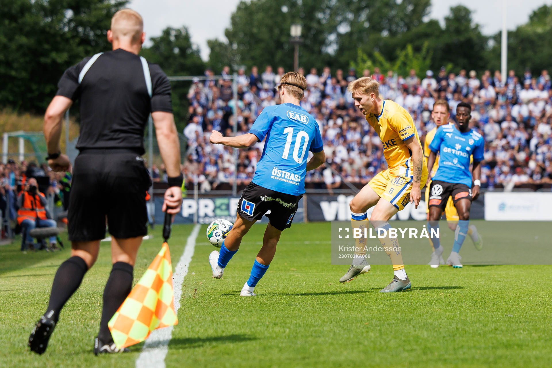 Halmstads Erik Ahlstrand och IFK Göteborgs Elias Hagen