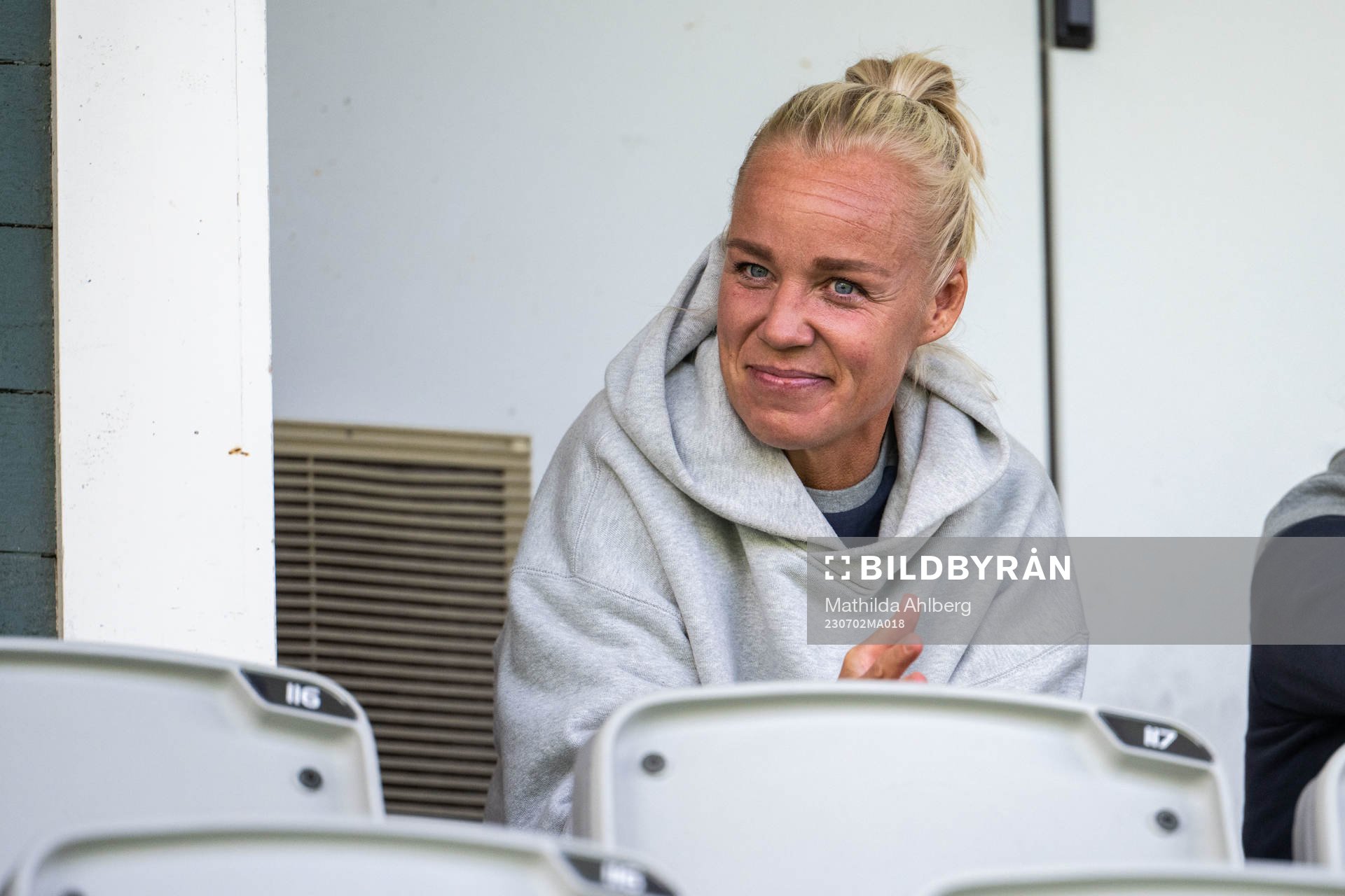 FC Rosengårds Caroline Seger på läktaren