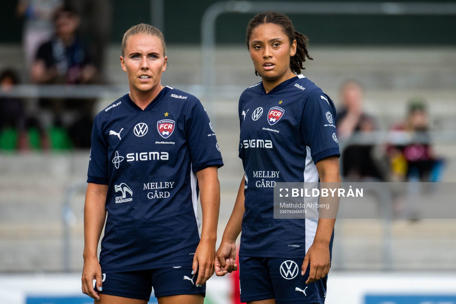 FC Rosengårds Gudrun Arnardottir och Jo-Anne Agbor Tataw