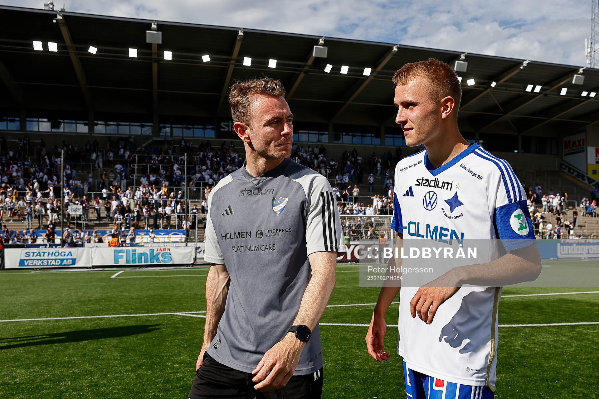 IFK Norrköpings fystränare Jamie Steel och Victor Stange