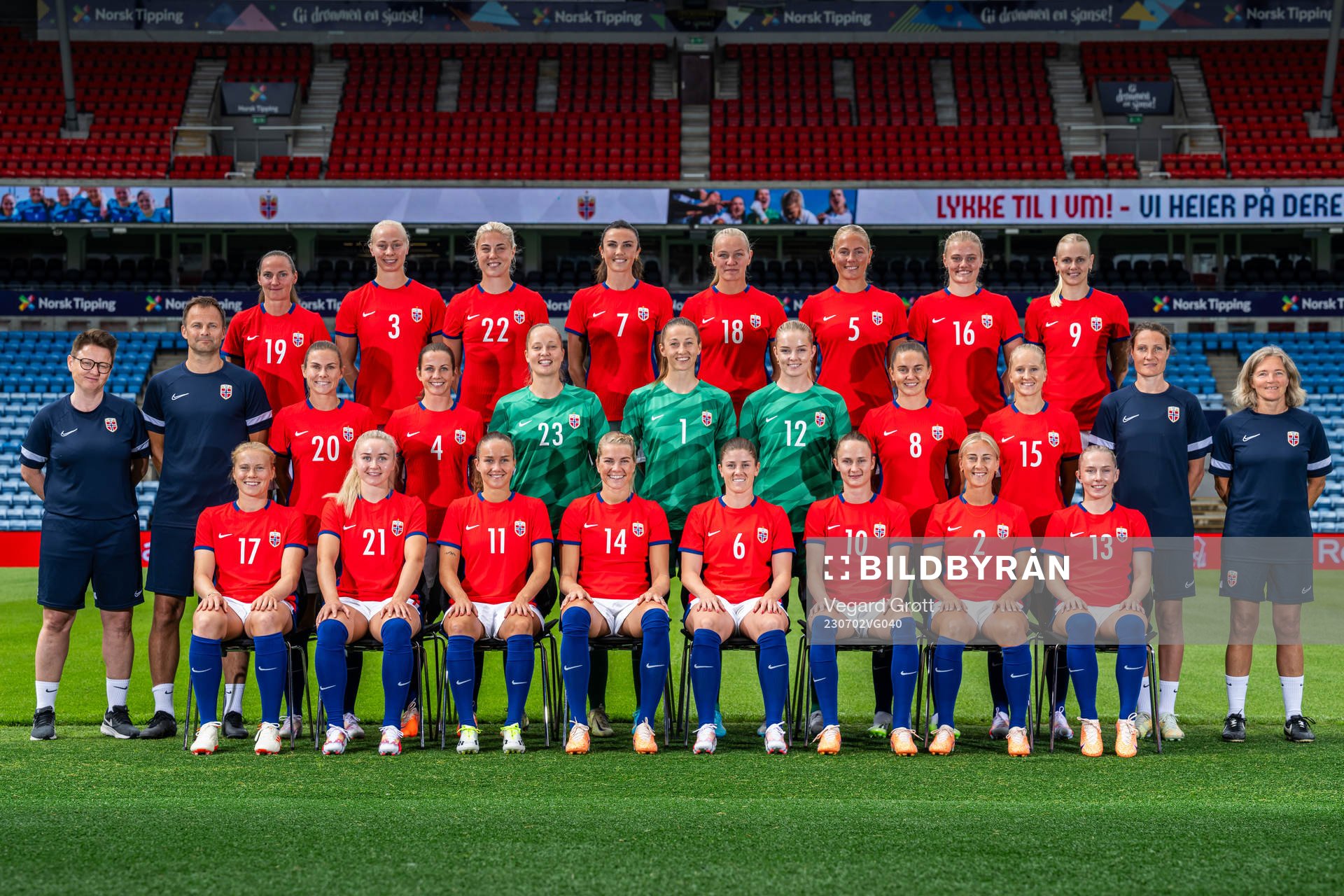 Players and staff of the Norwegian women's national