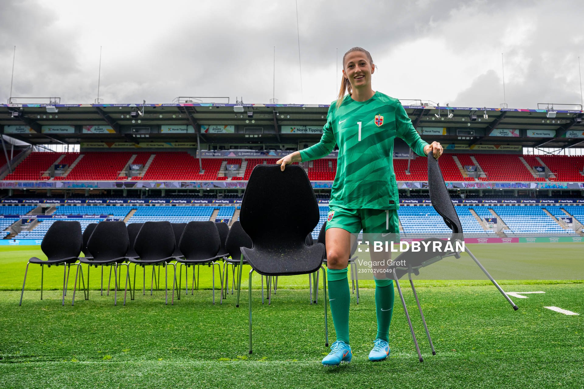 Goalkeeper Cecilie Fiskerstrand of the Norwegian women's