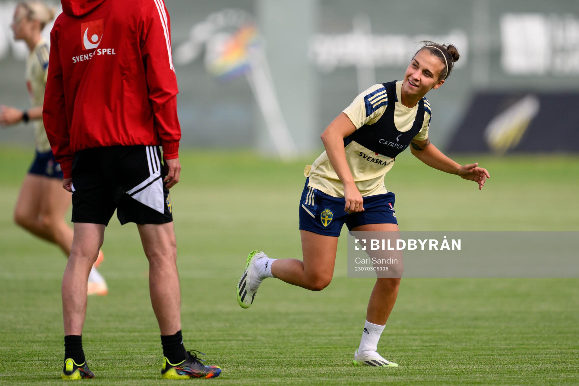 Julia Zigiotti Olme at a training session with the Swedish