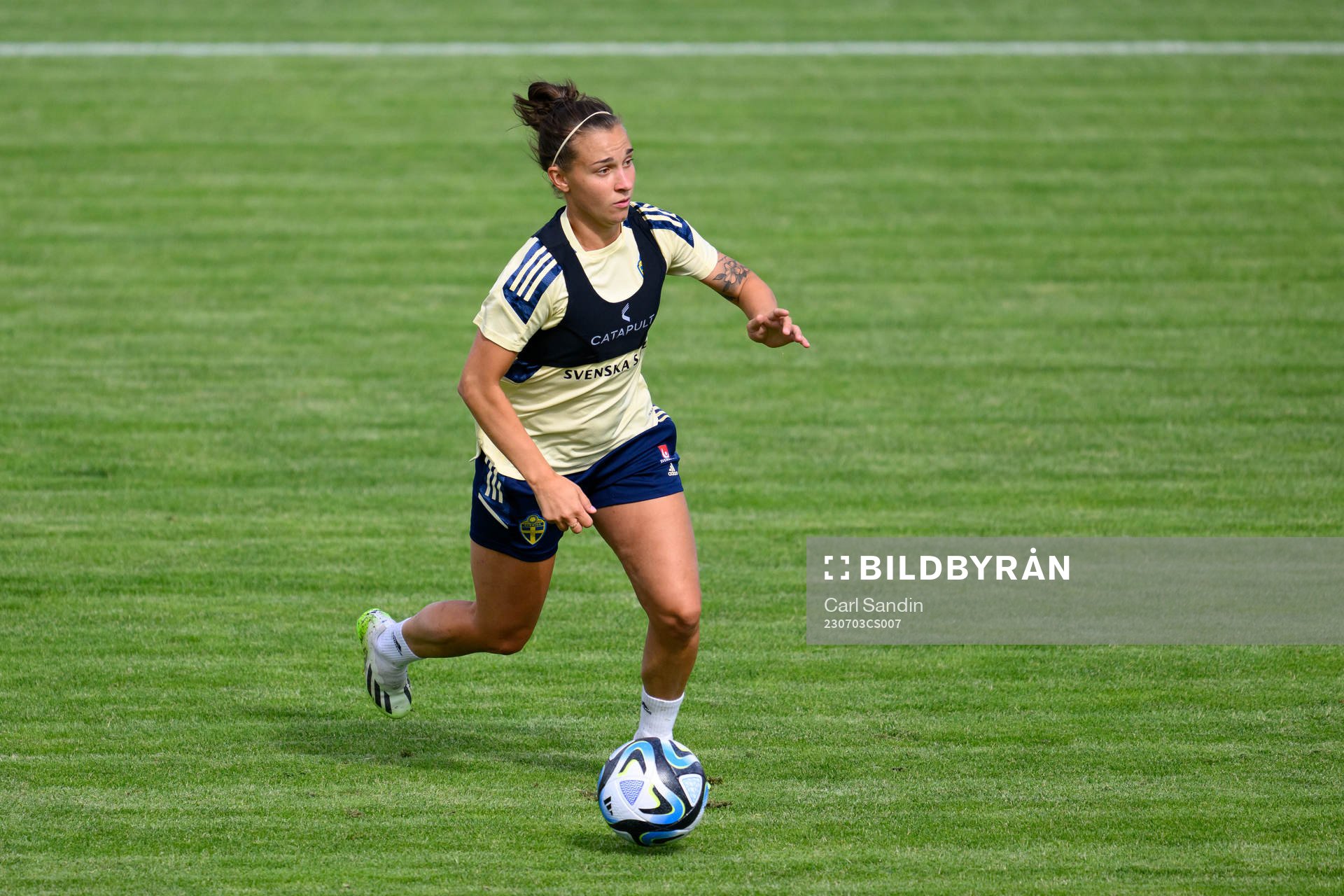 Julia Zigiotti Olme at a training session with the Swedish