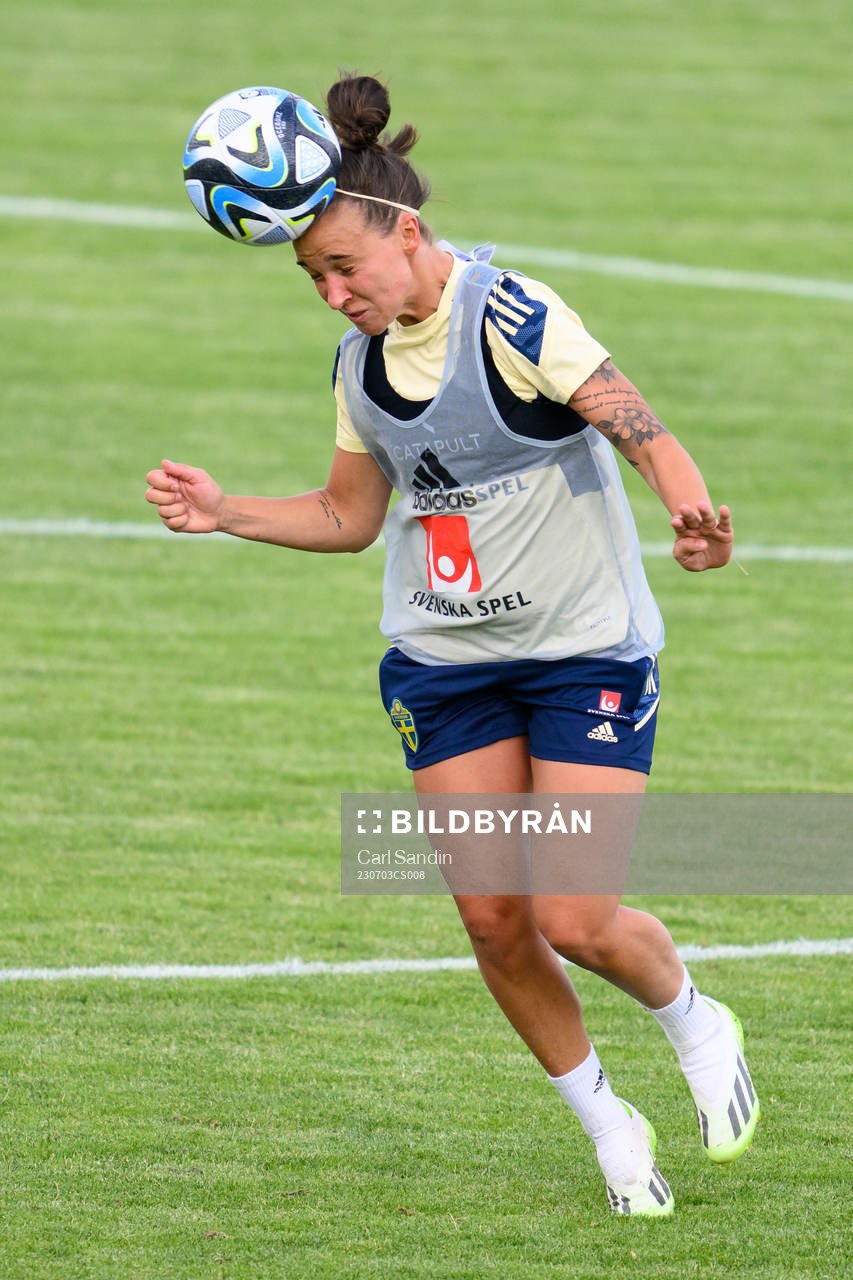 Julia Zigiotti Olme at a training session with the Swedish