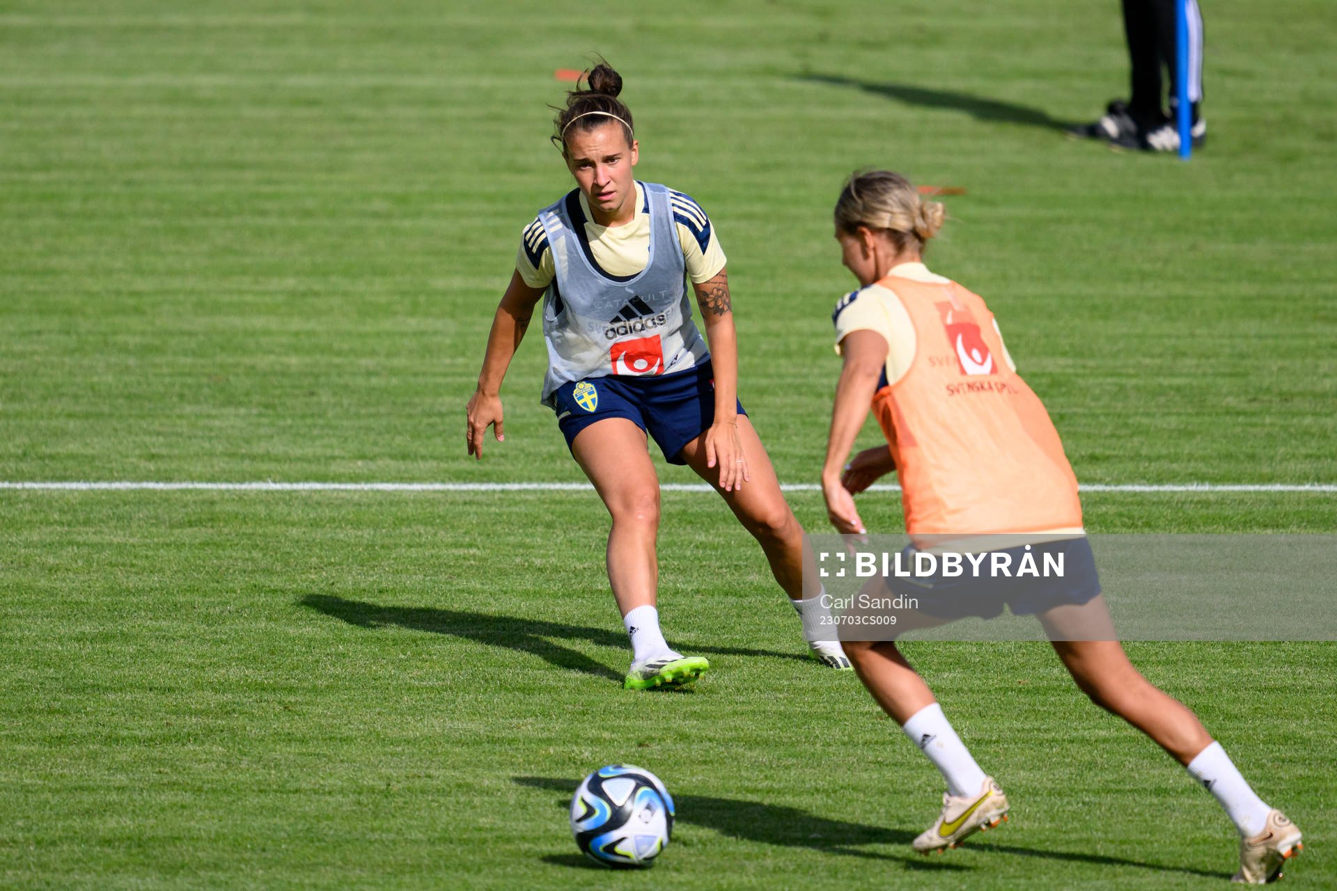 Julia Zigiotti Olme at a training session with the Swedish