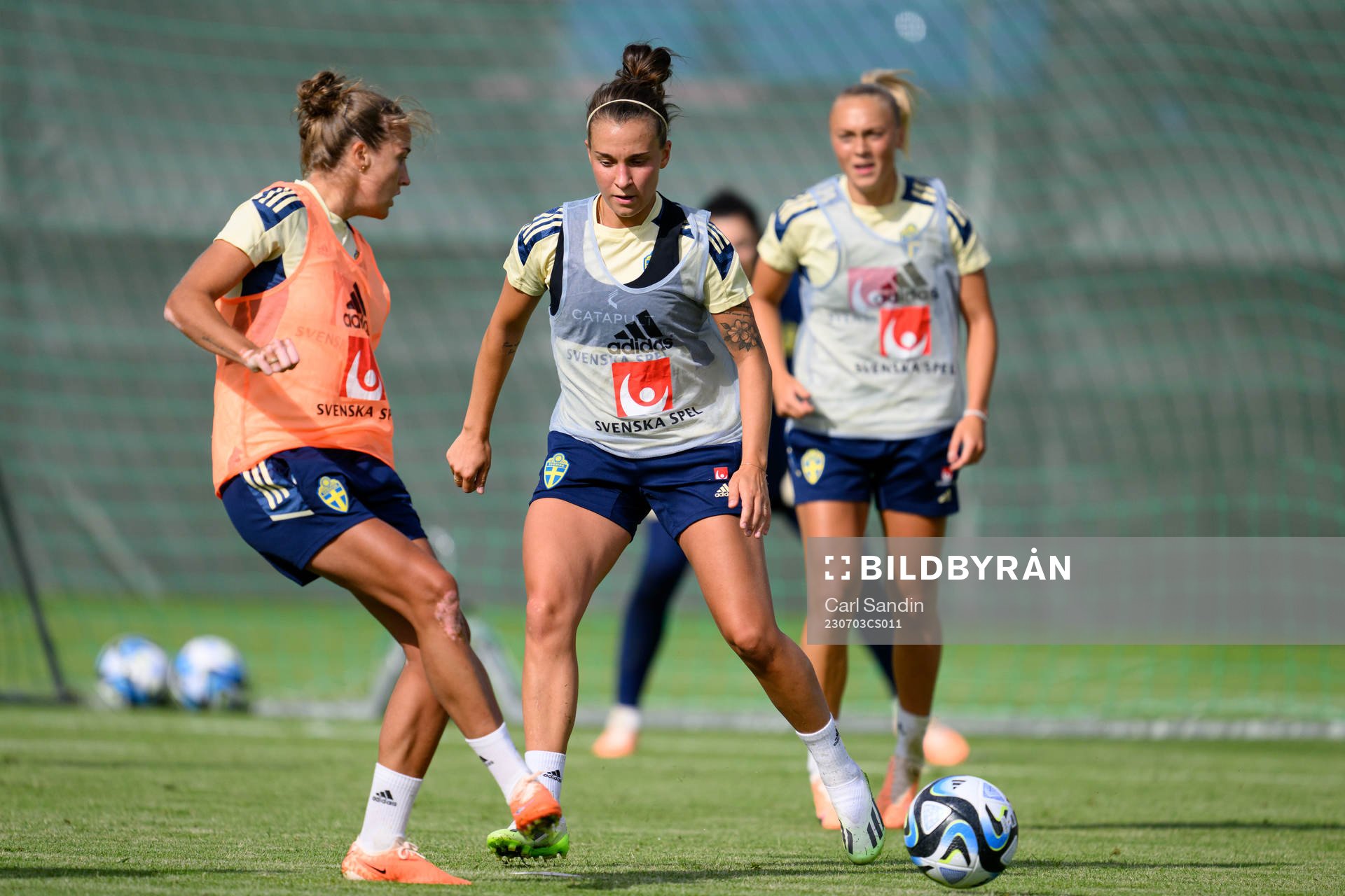 Julia Zigiotti Olme at a training session with the Swedish