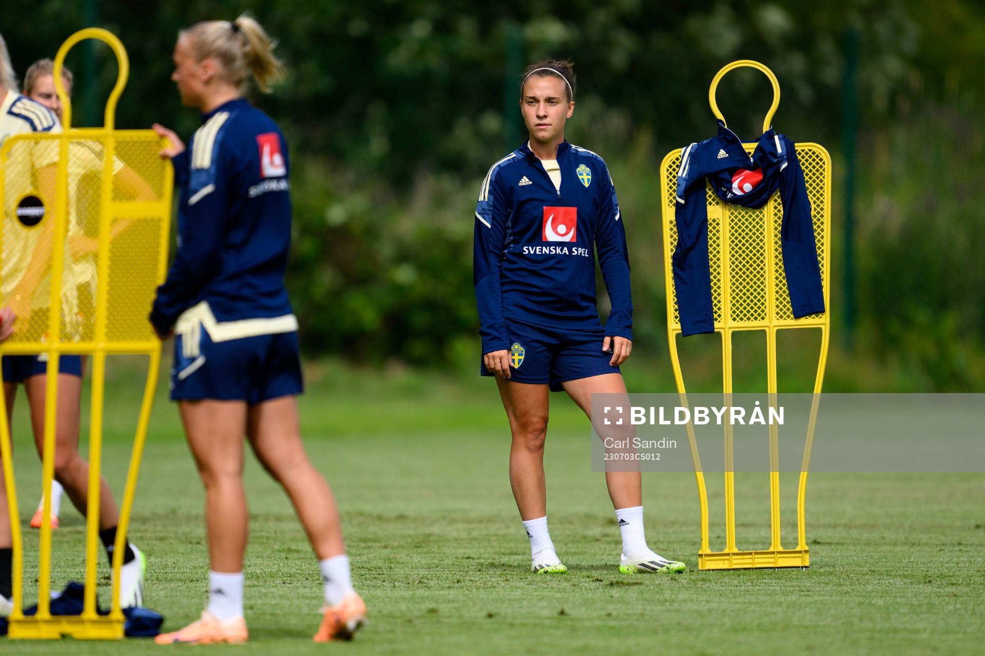 Julia Zigiotti Olme at a training session with the Swedish