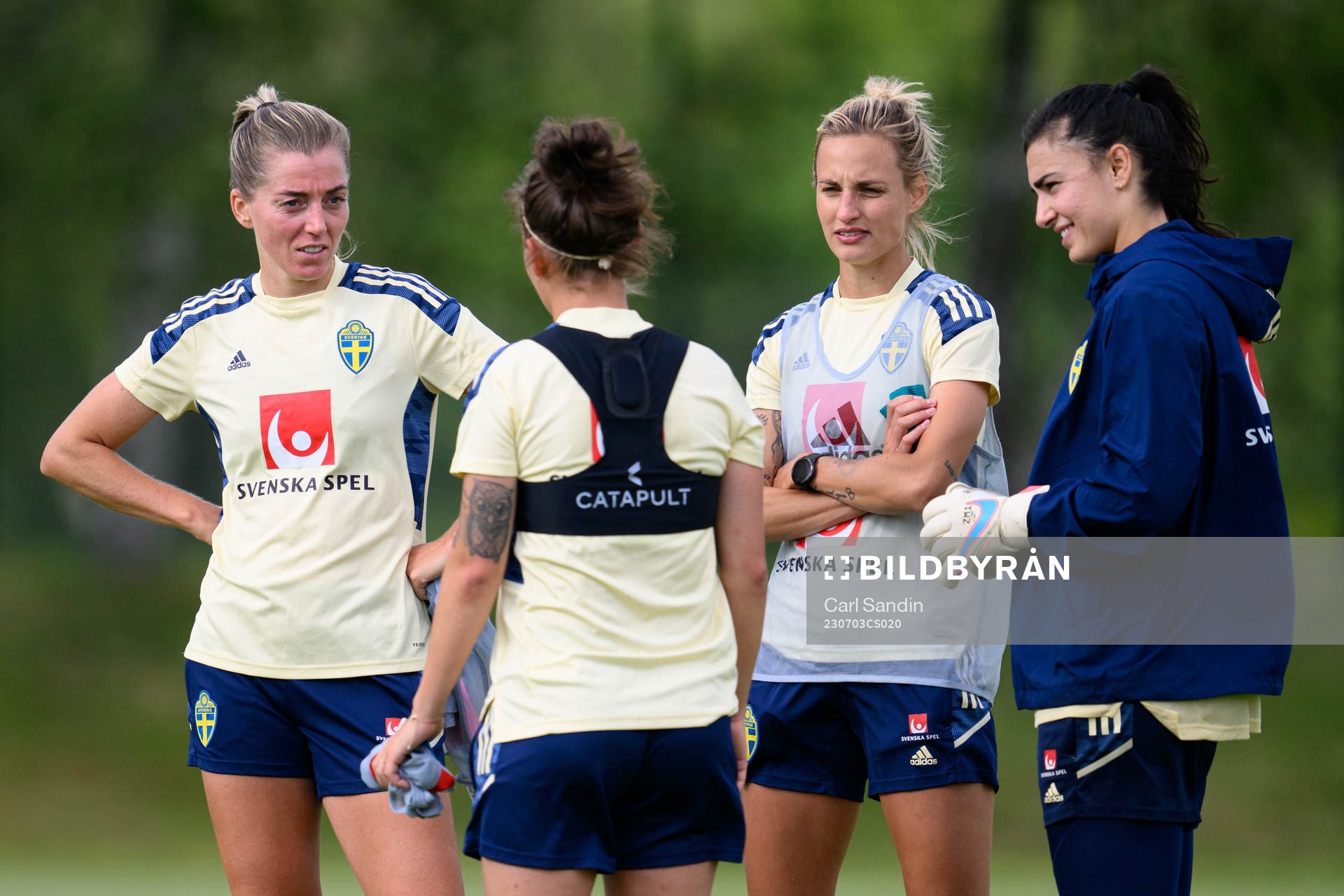 Linda Sembrant, Nathalie Björn and Goalkeeper Zećira