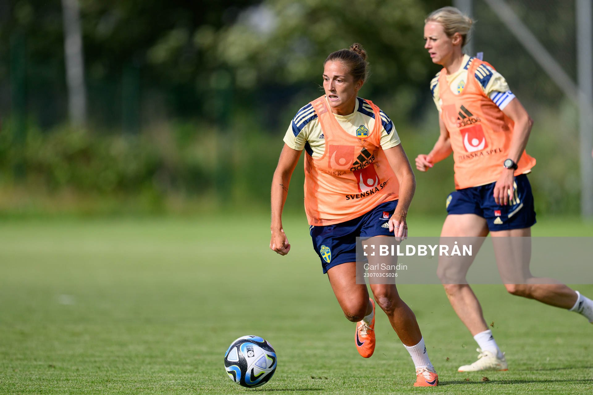 Filippa Angeldahl at a training session with the Swedish