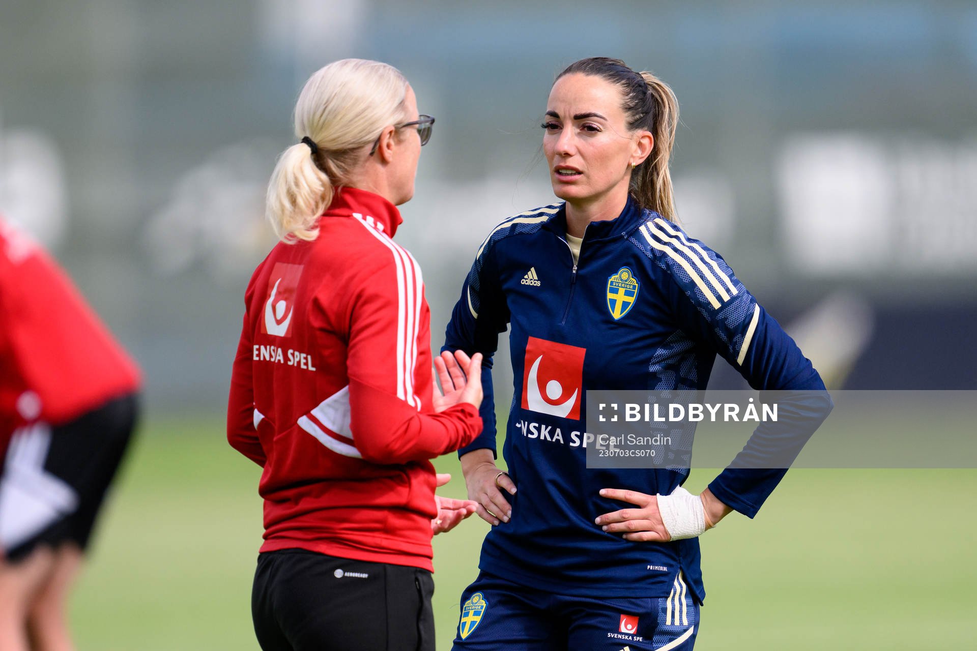 Kosovare Asllani at a training session with the Swedish