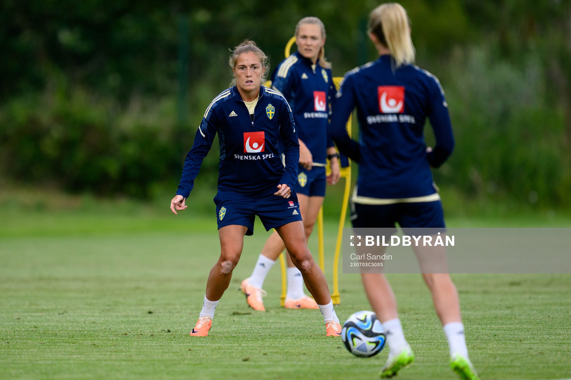 Filippa Angeldahl at a training session with the Swedish