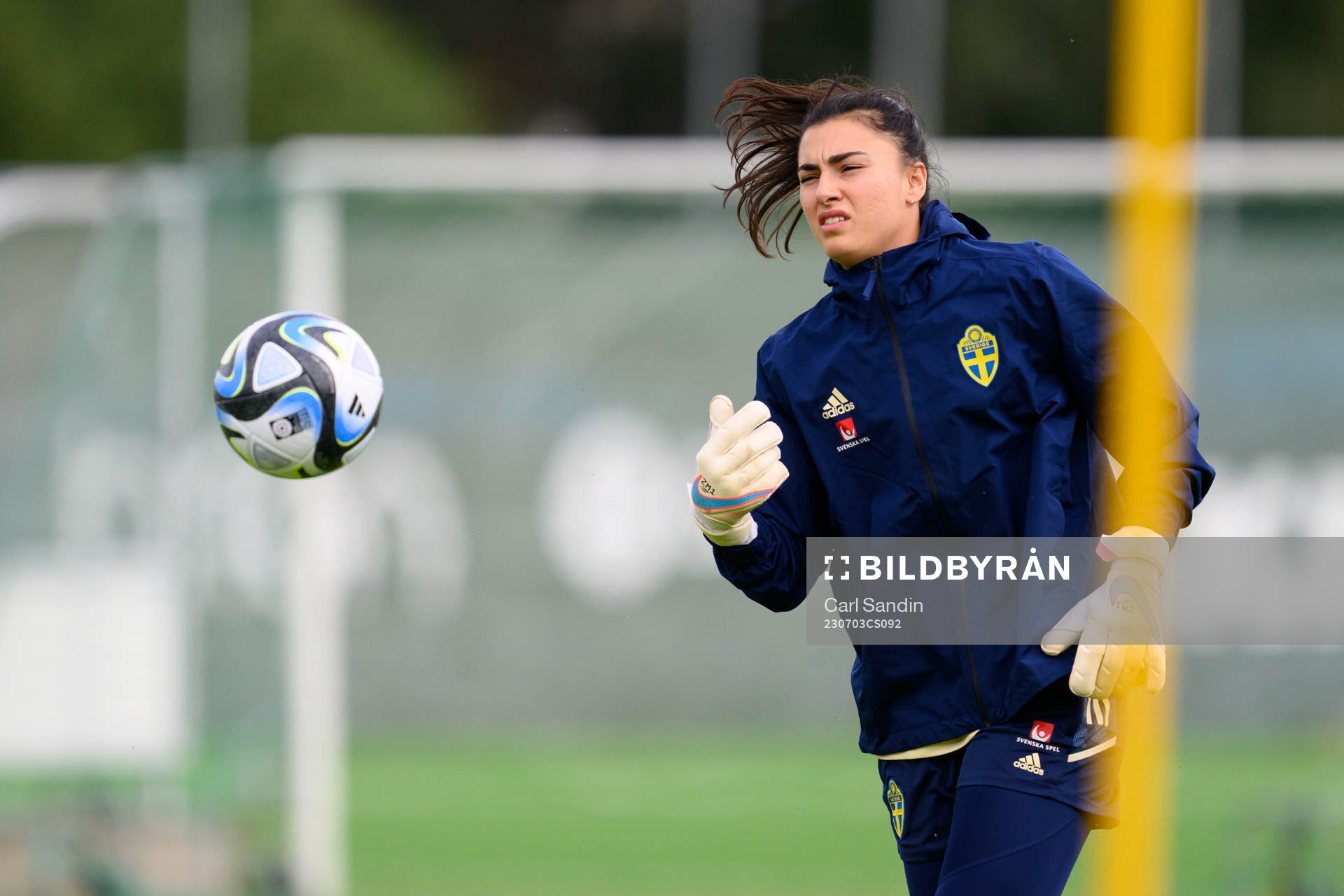 Goalkeeper Zećira Musovic at a training session with the