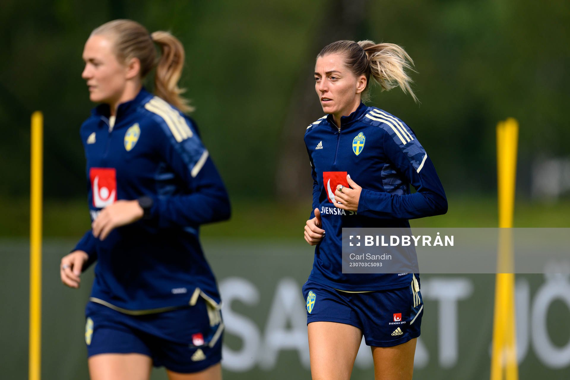 Linda Sembrant at a training session with the Swedish
