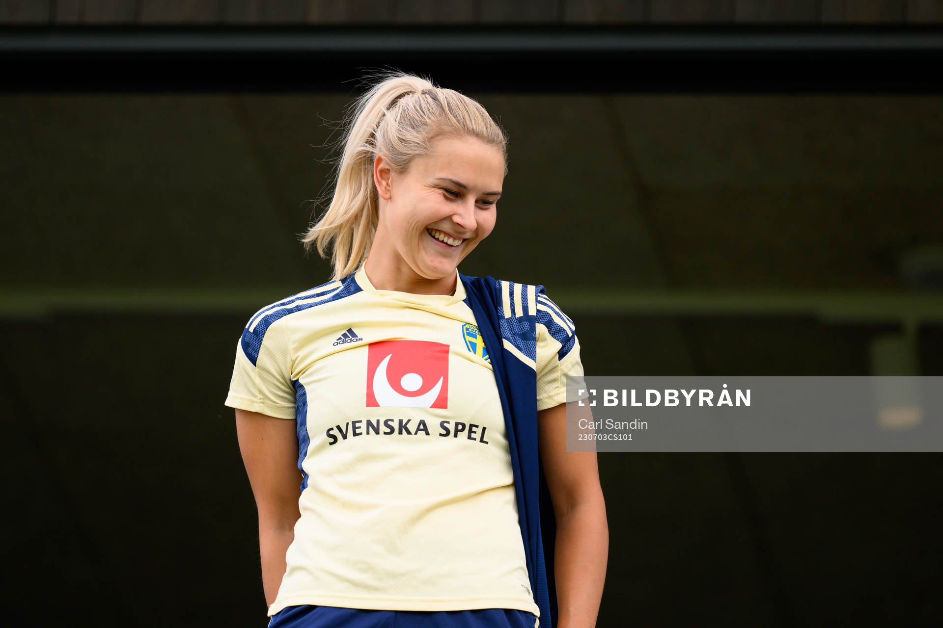 Amanda Nildén at a training session with the Swedish