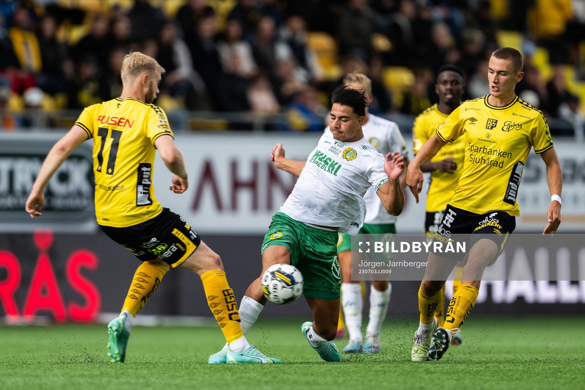 Hammarbys Jusef Erabi mot Elfsborgs Sveinn Guðjohnsen och