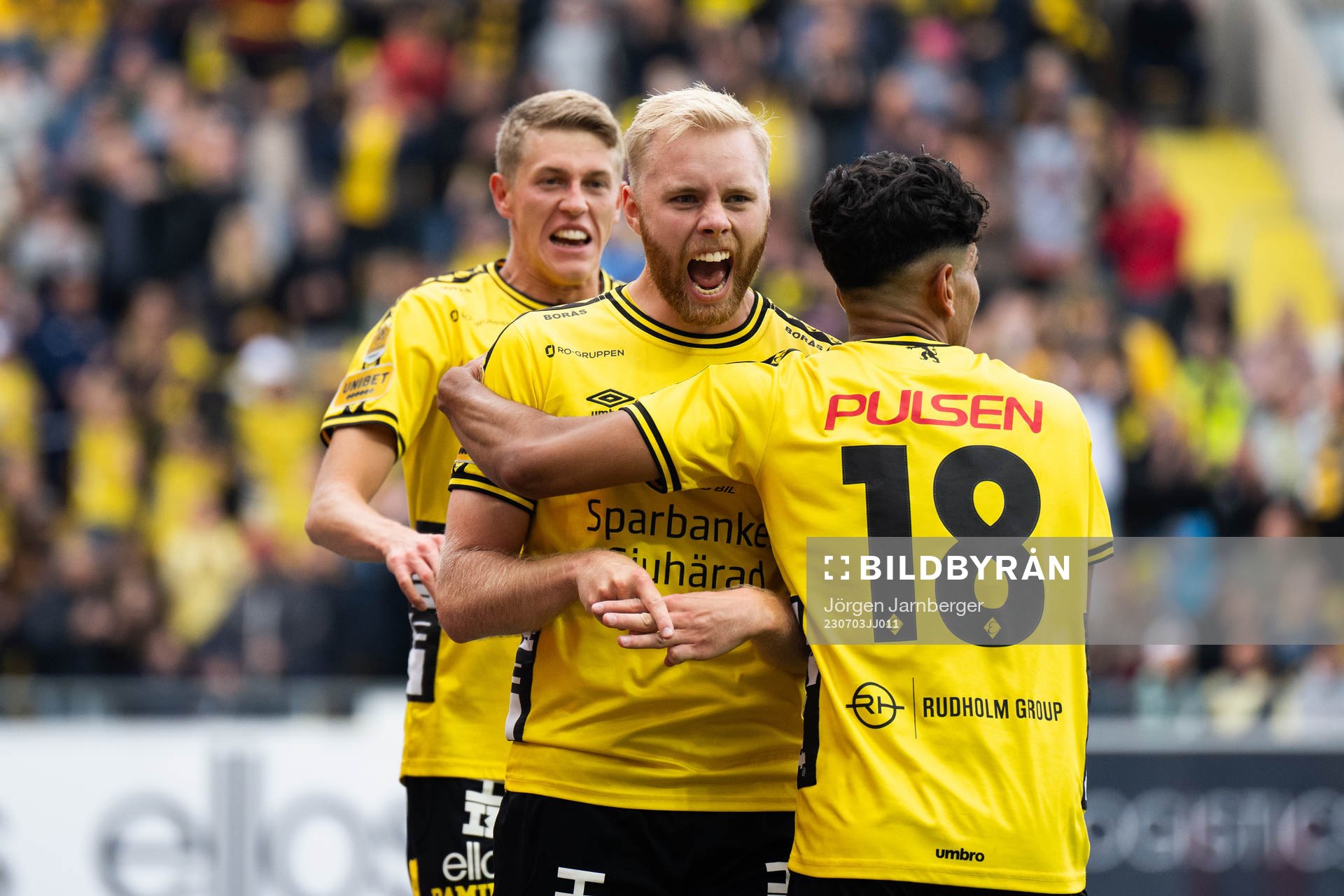 Elfsborgs Sveinn Guðjohnsen jublar