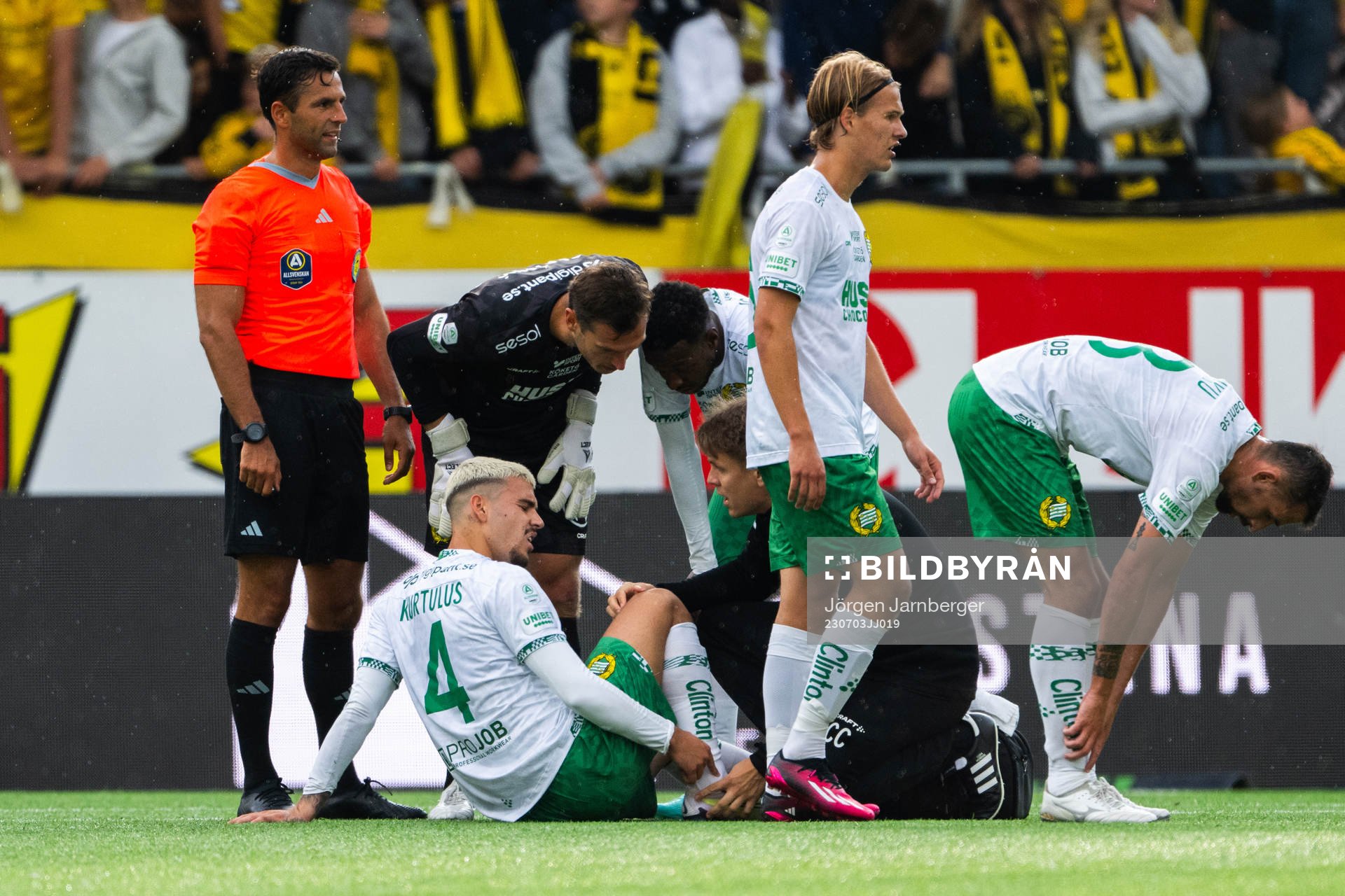 Hammarbys Edvin Kurtulus har ont