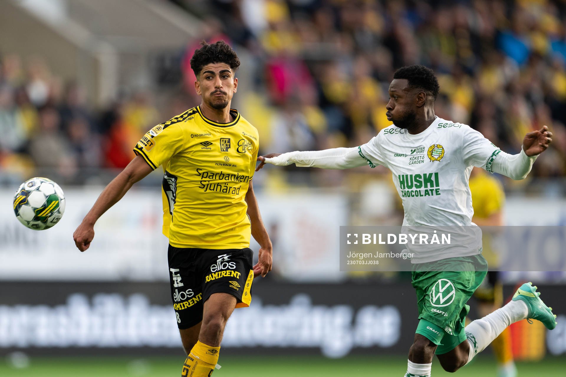 Elfsborgs Ahmed Qasem och Hammarbys Shaquille Pinas