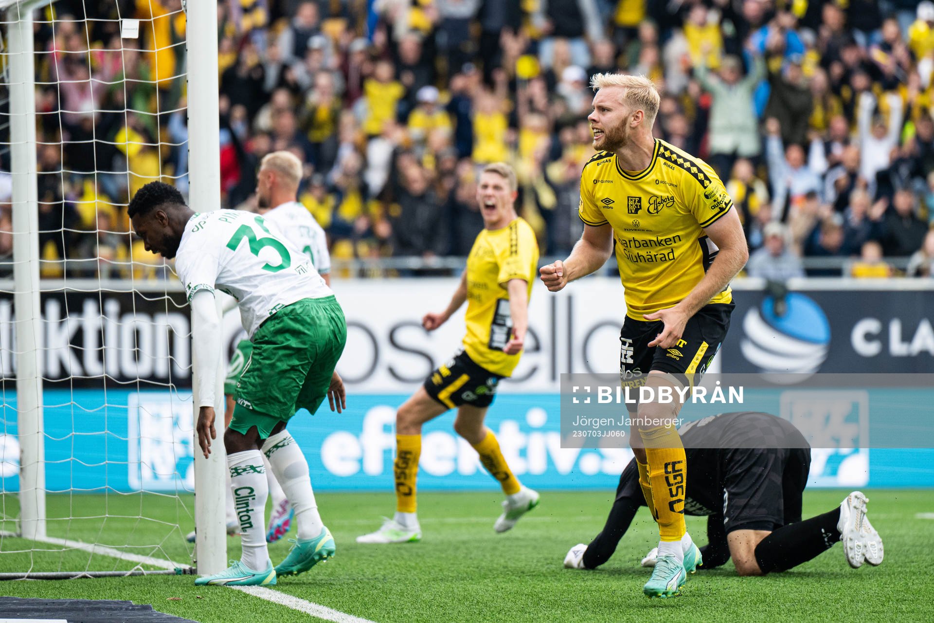 Elfsborgs Sveinn Guðjohnsen jublar