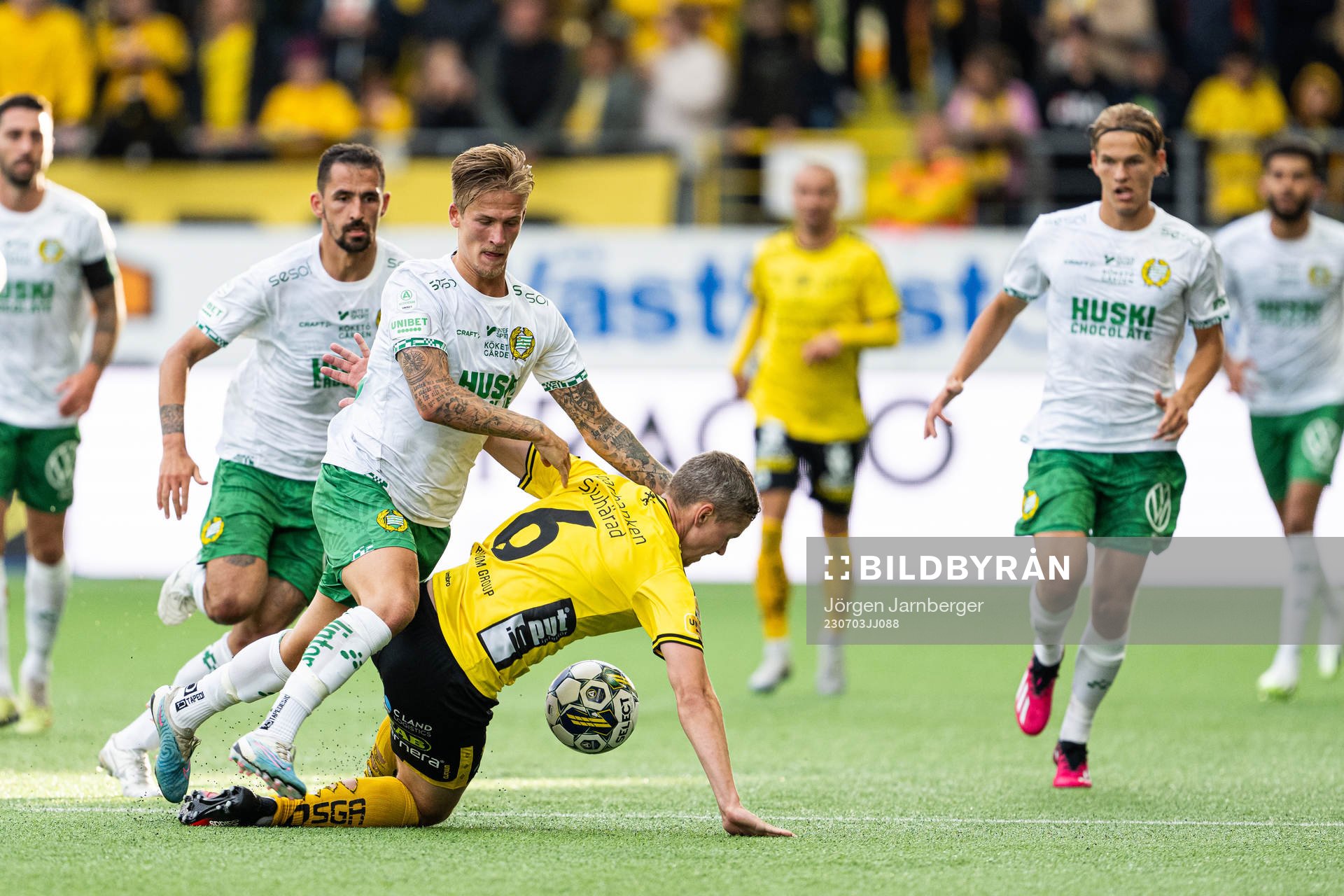 Hammarbys Fredrik Hammar och Elfsborgs Andre Ibsen Rømer