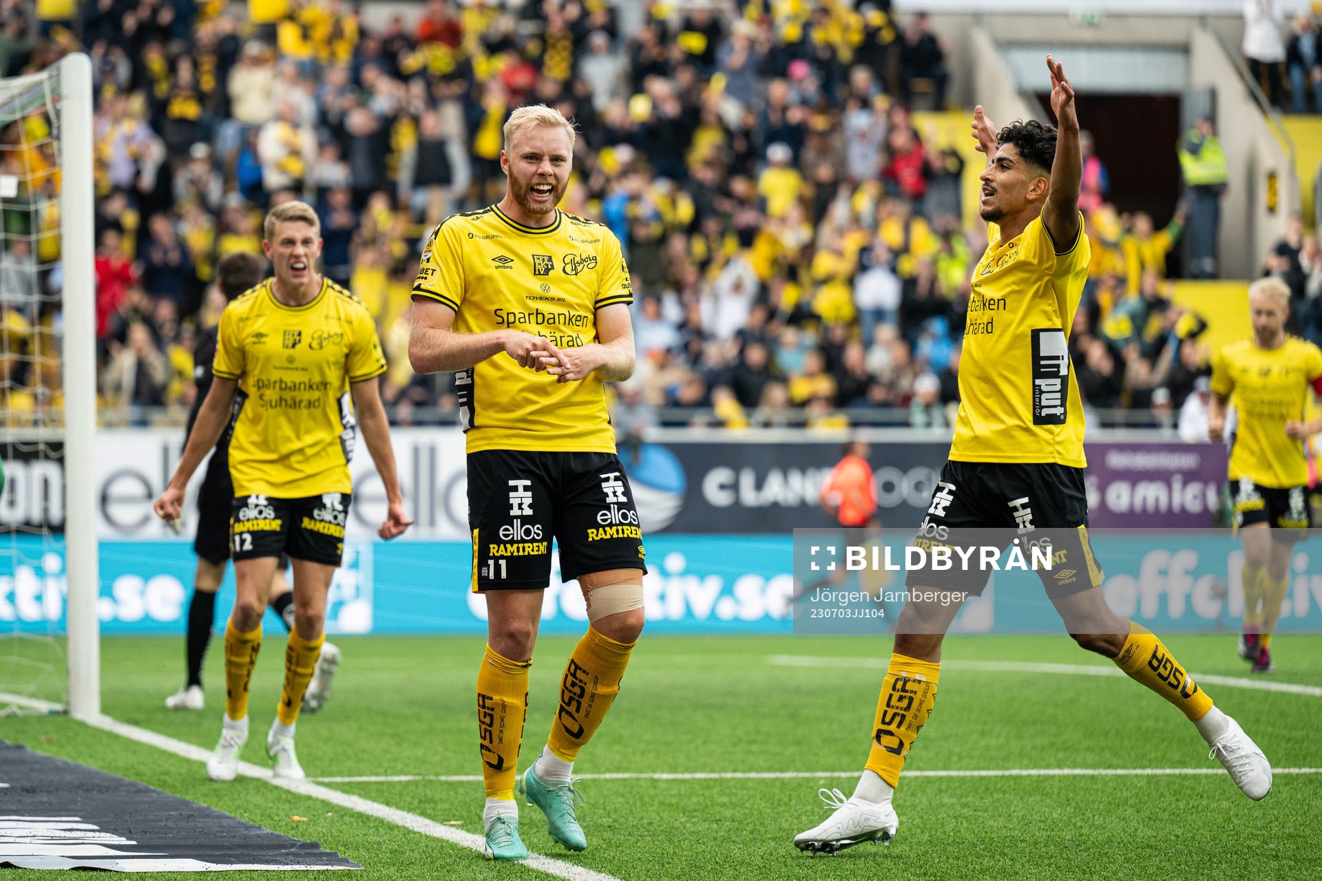 Elfsborgs Sveinn Guðjohnsen jublar