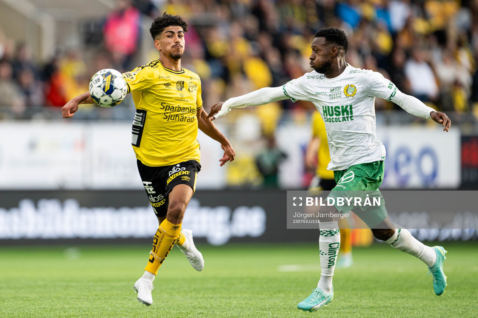 Elfsborgs Ahmed Qasem och Hammarbys Shaquille Pinas