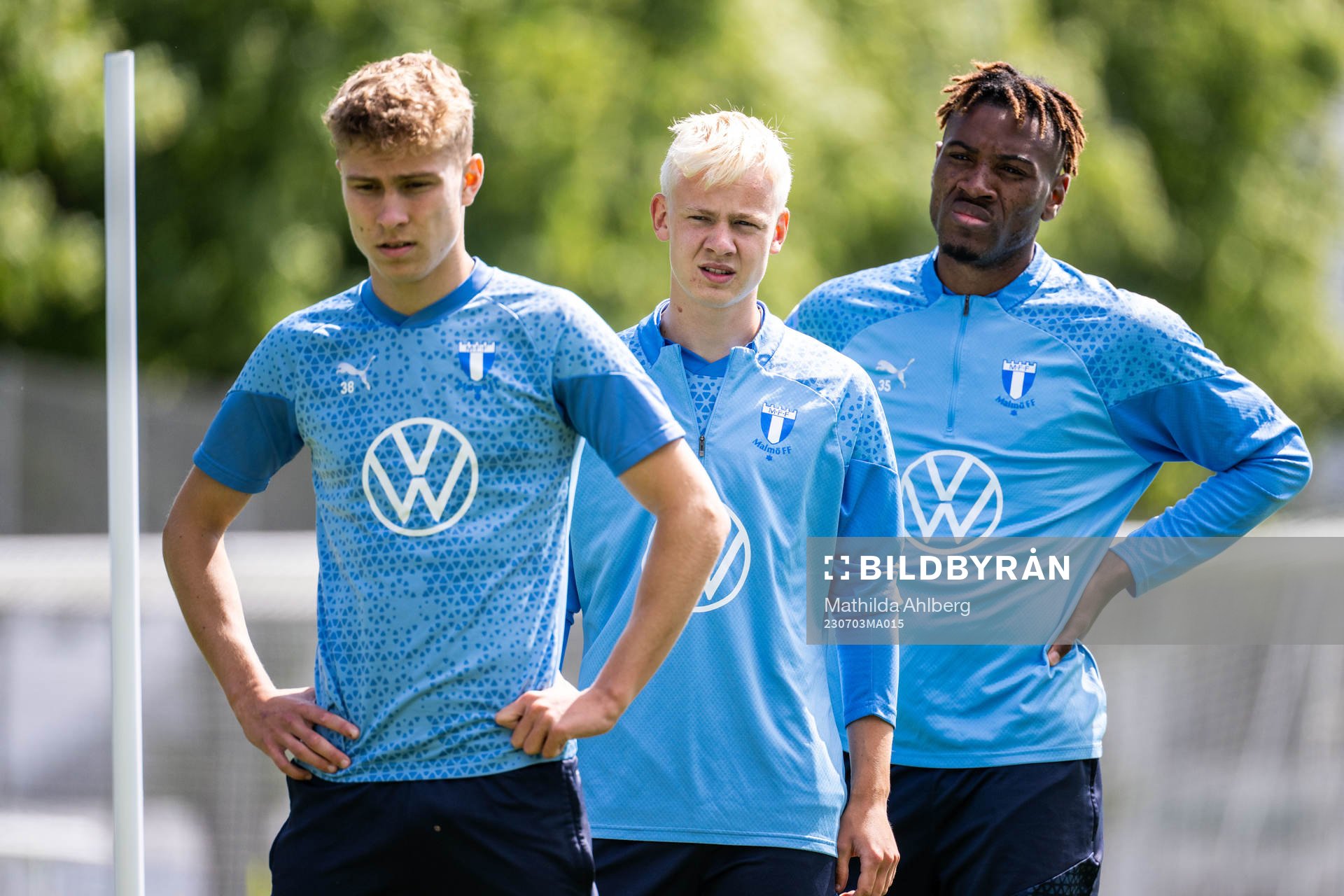 Malmö FFs Hugo Bolin, Otto Rosengren och Samuel Kotto