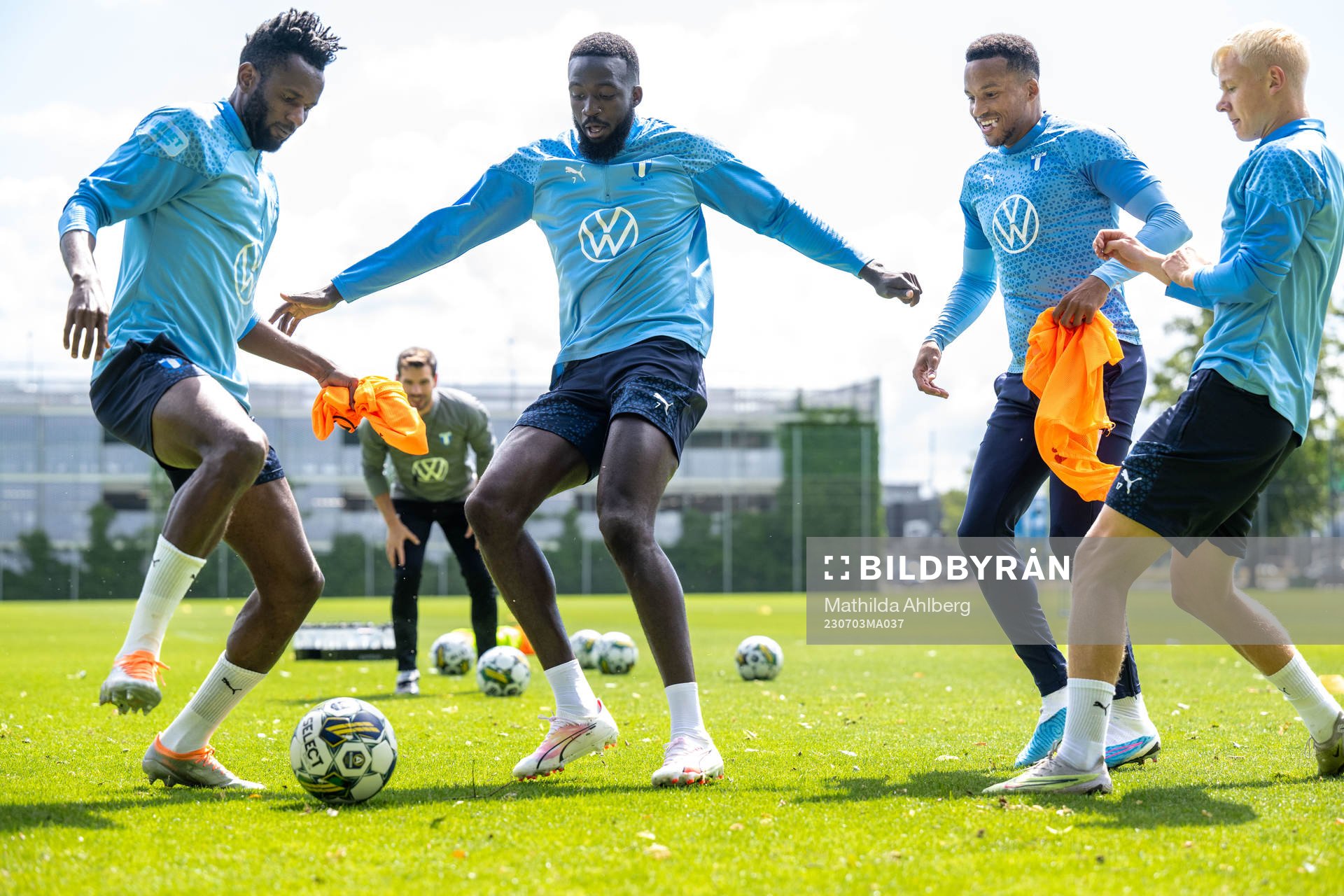Malmö FFs Emmanuel Lomotey, Mahame Siby, Martin Olsson och