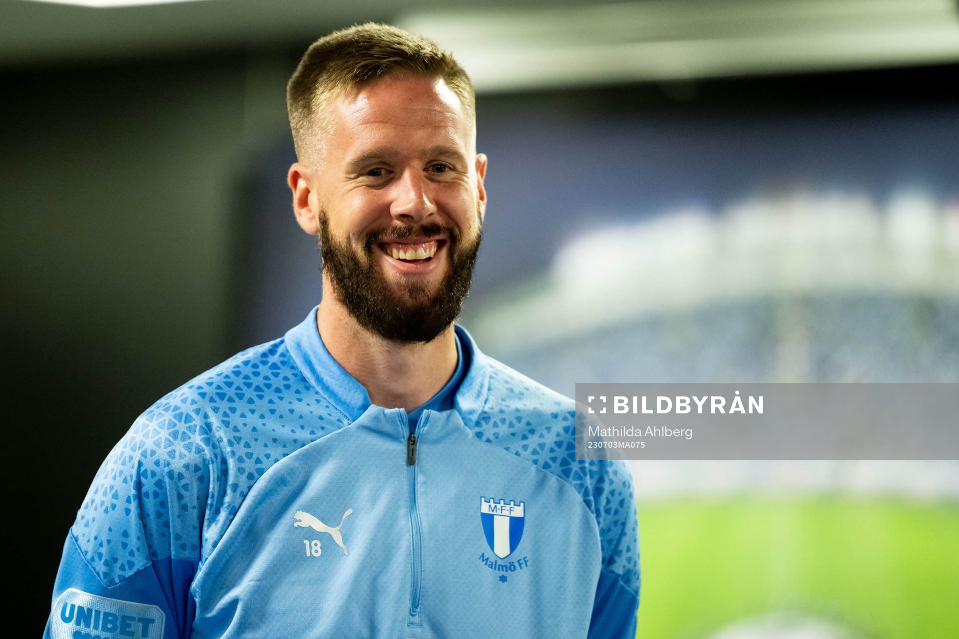 Malmö FFs Pontus Jansson vid en pressträff