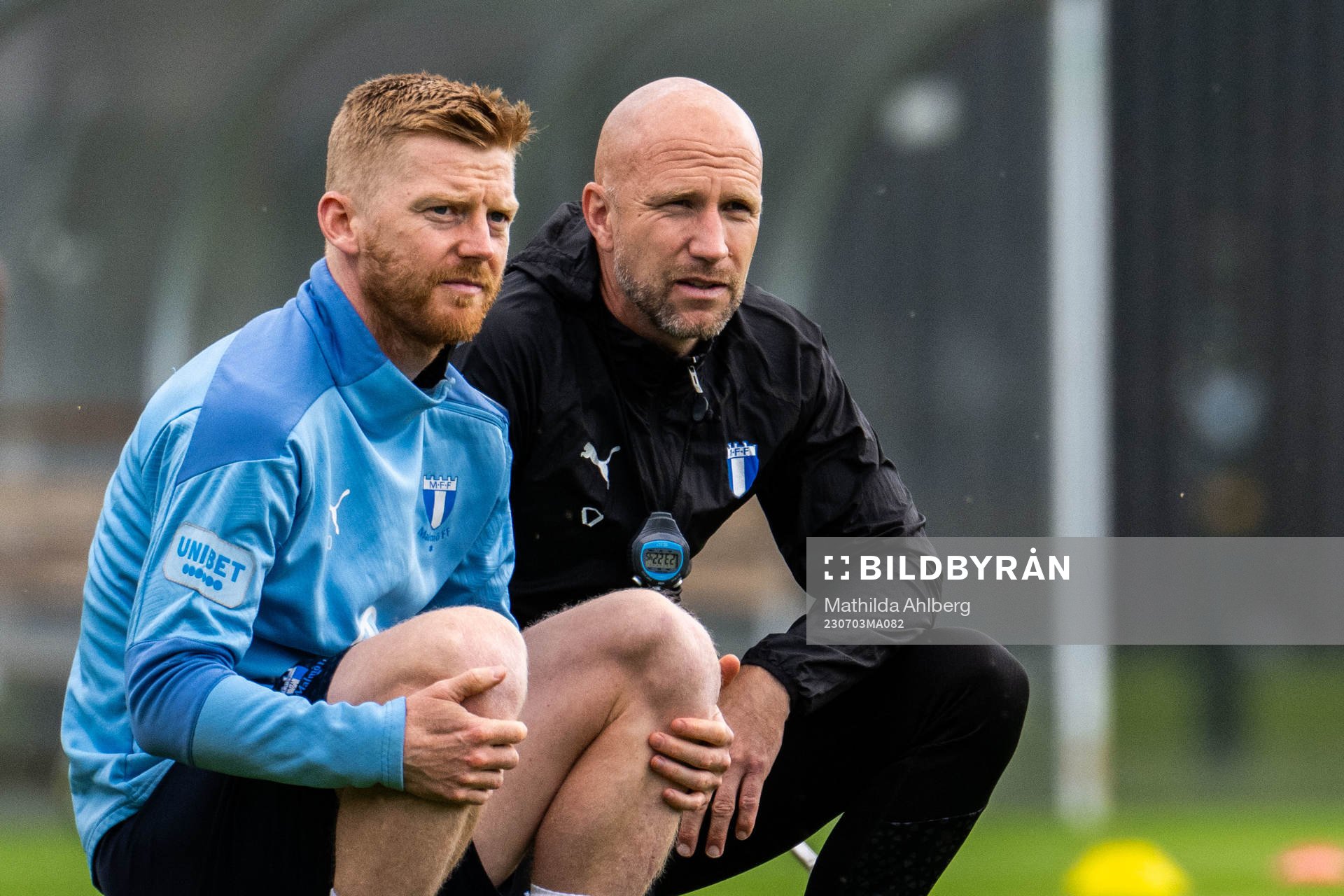 Malmö FFs Anders Christiansen och tränare Henrik Rydström