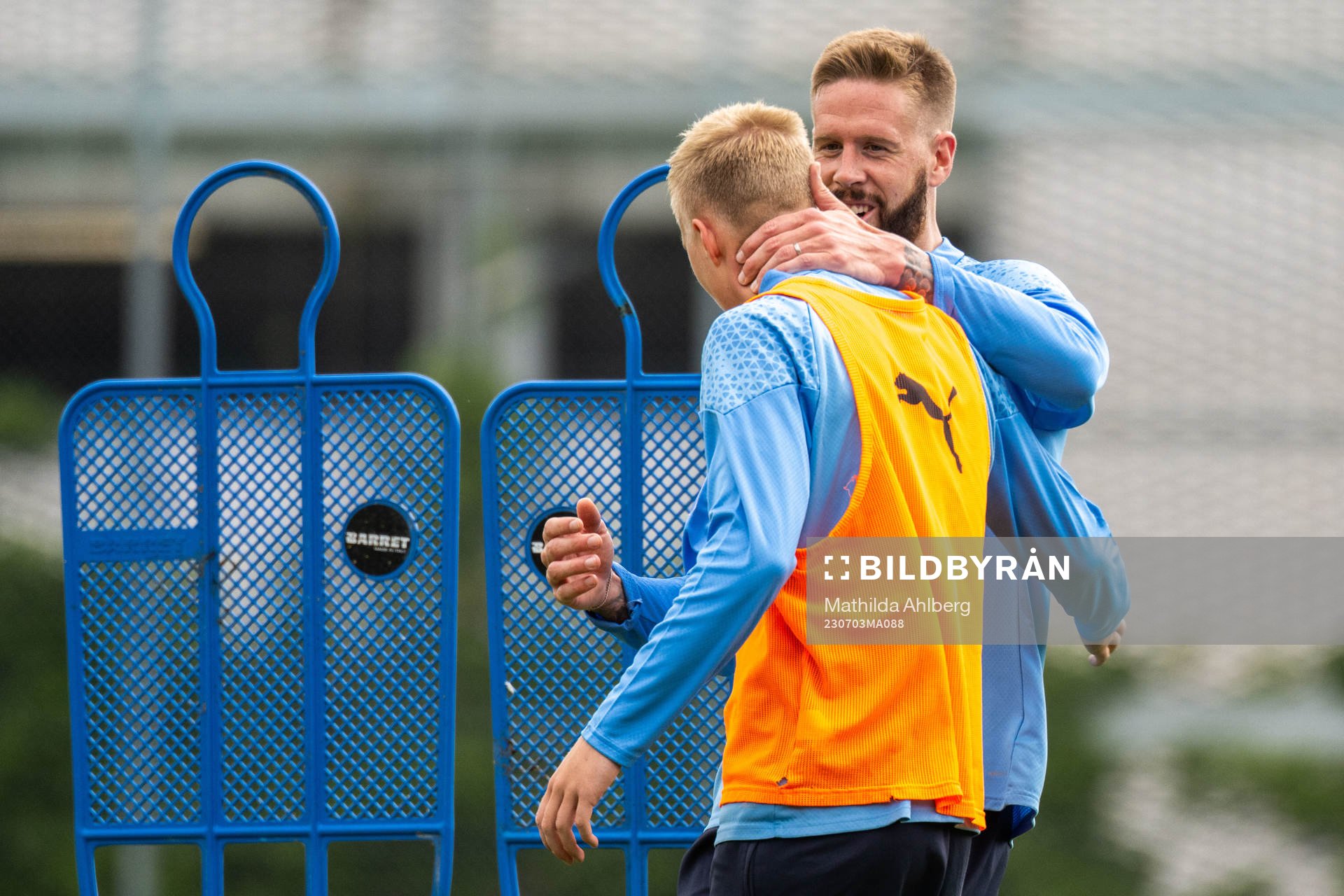 Malmö FFs Daniel Gudjohnsen och Pontus Jansson