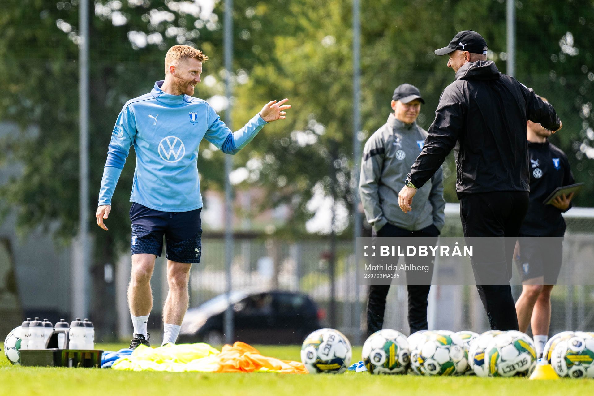 Anders Christiansen och målvaktstränare Jonnie Fedel