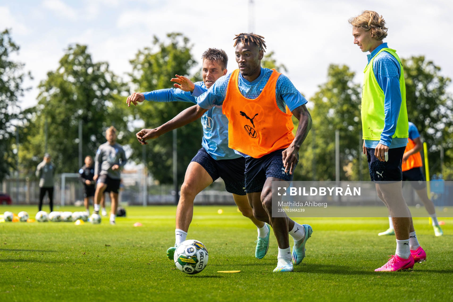 Jonas Knudsen, Samuel Kotto och Sebastian Nanasi