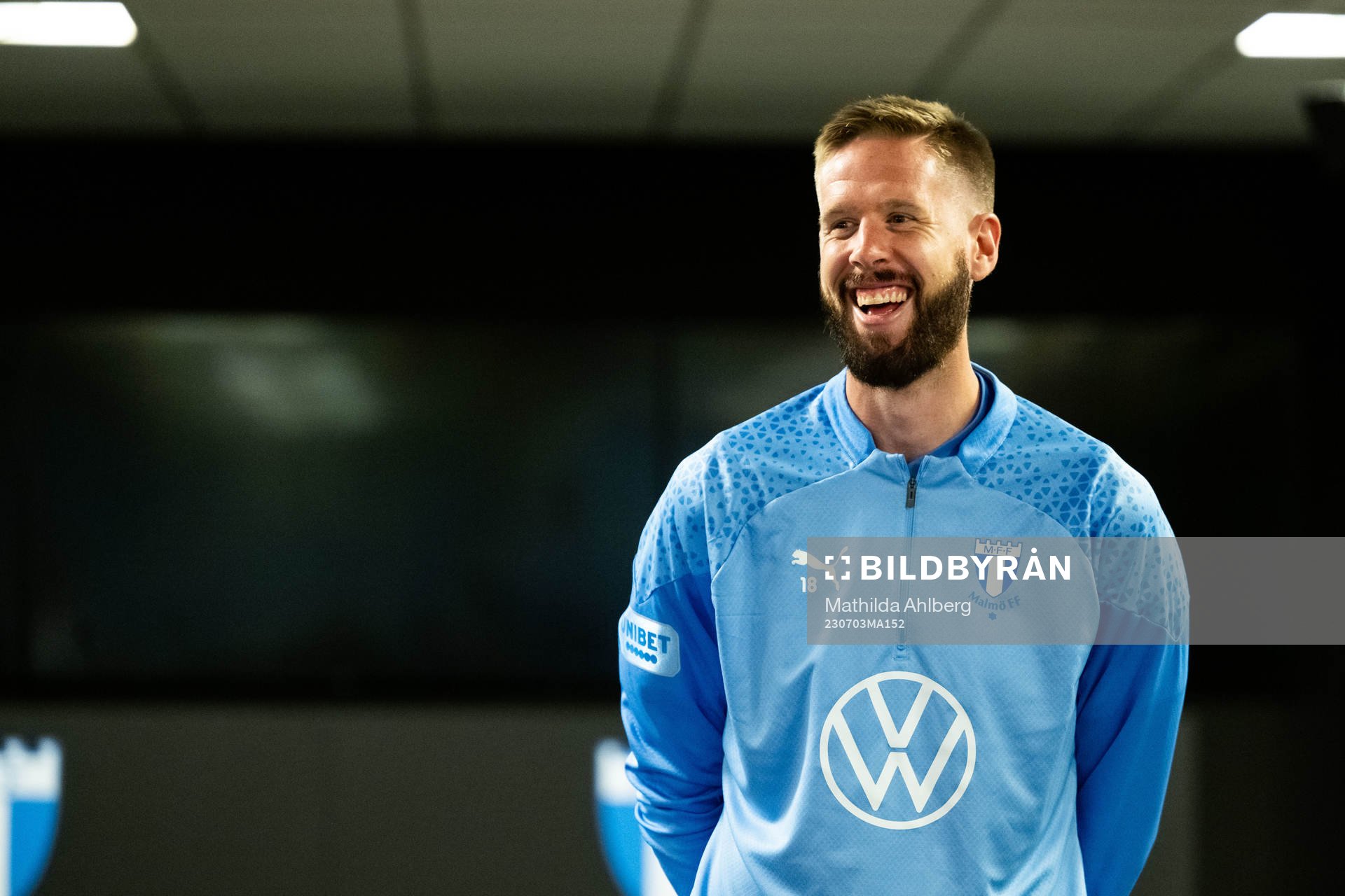 Malmö FFs Pontus Jansson vid en pressträff