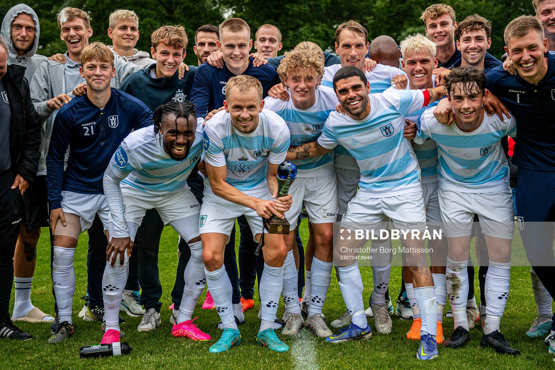 Helsingörs spelare jublar