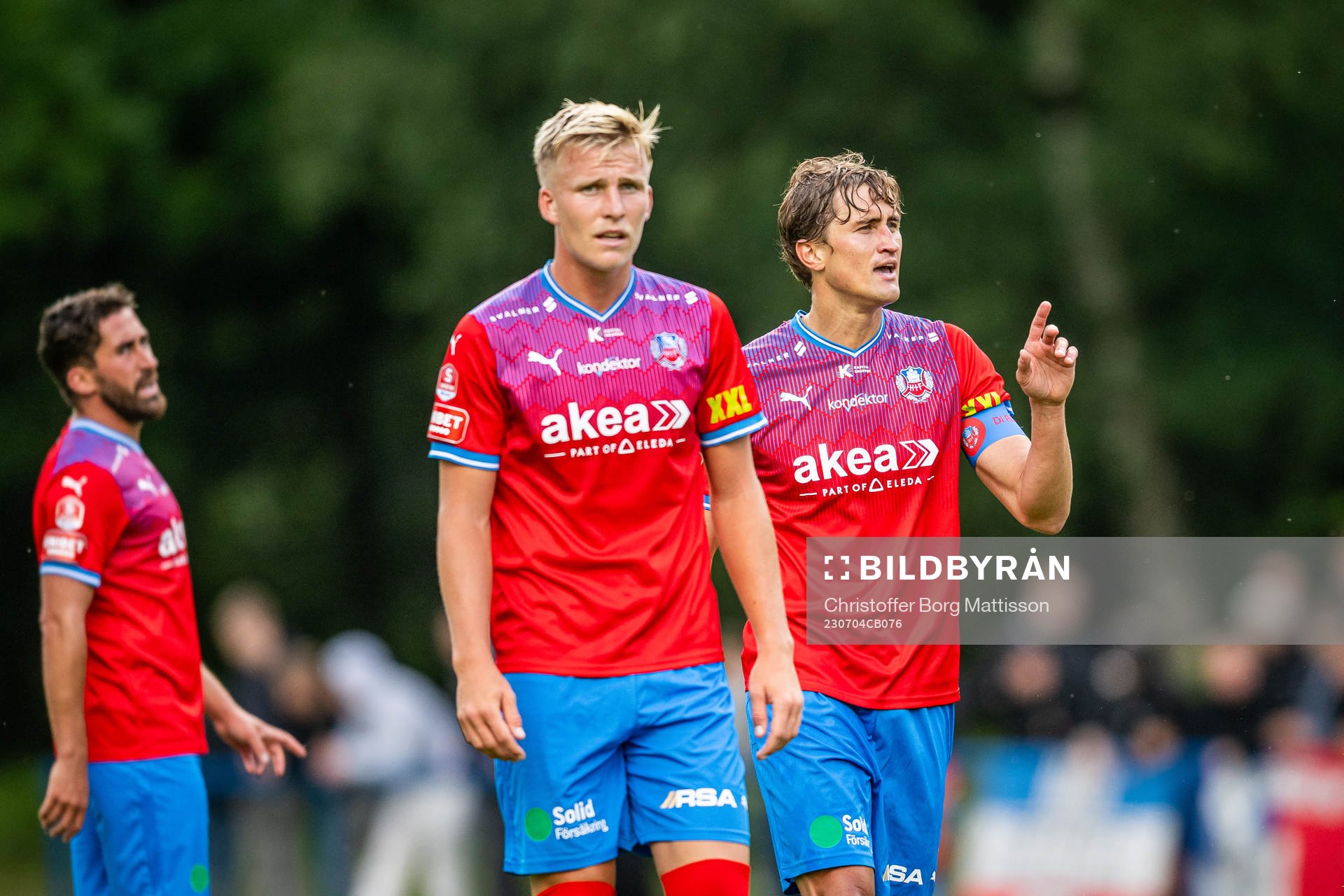 Helsingborgs Frederik Holst, Casper Widell och Thomas Rogne