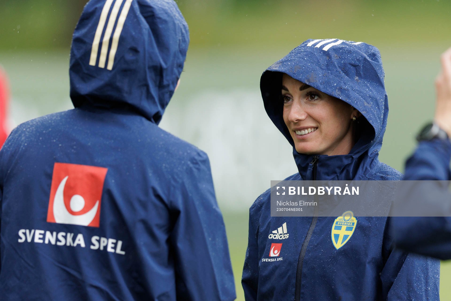 Kosovare Asllani at a training session with the Swedish