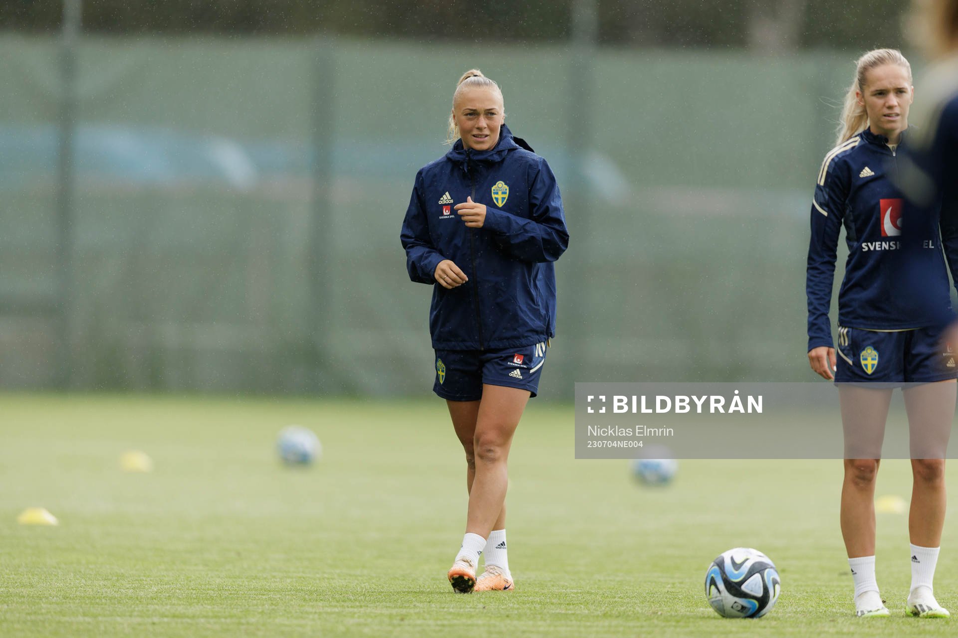 Hanna Bennison at a training session with the Swedish