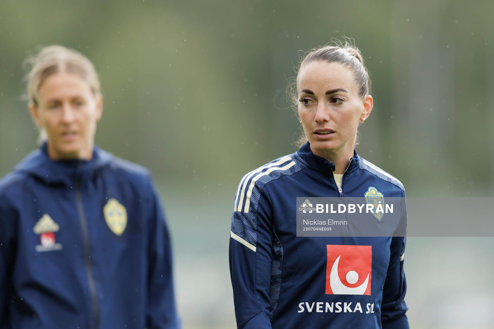 Kosovare Asllani at a training session with the Swedish