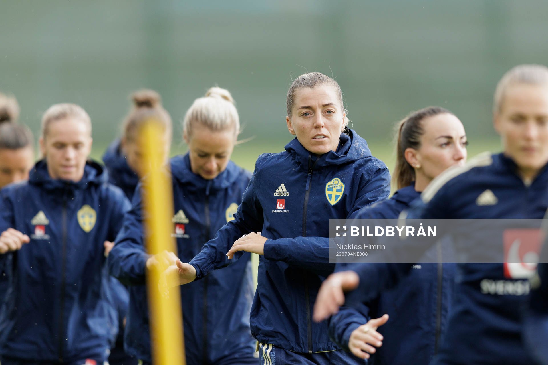Linda Sembrant at a training session with the Swedish