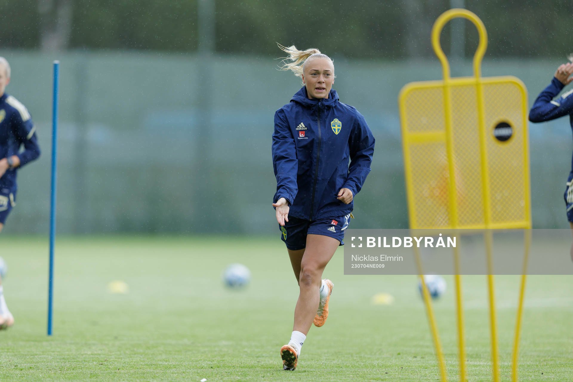 Hanna Bennison at a training session with the Swedish