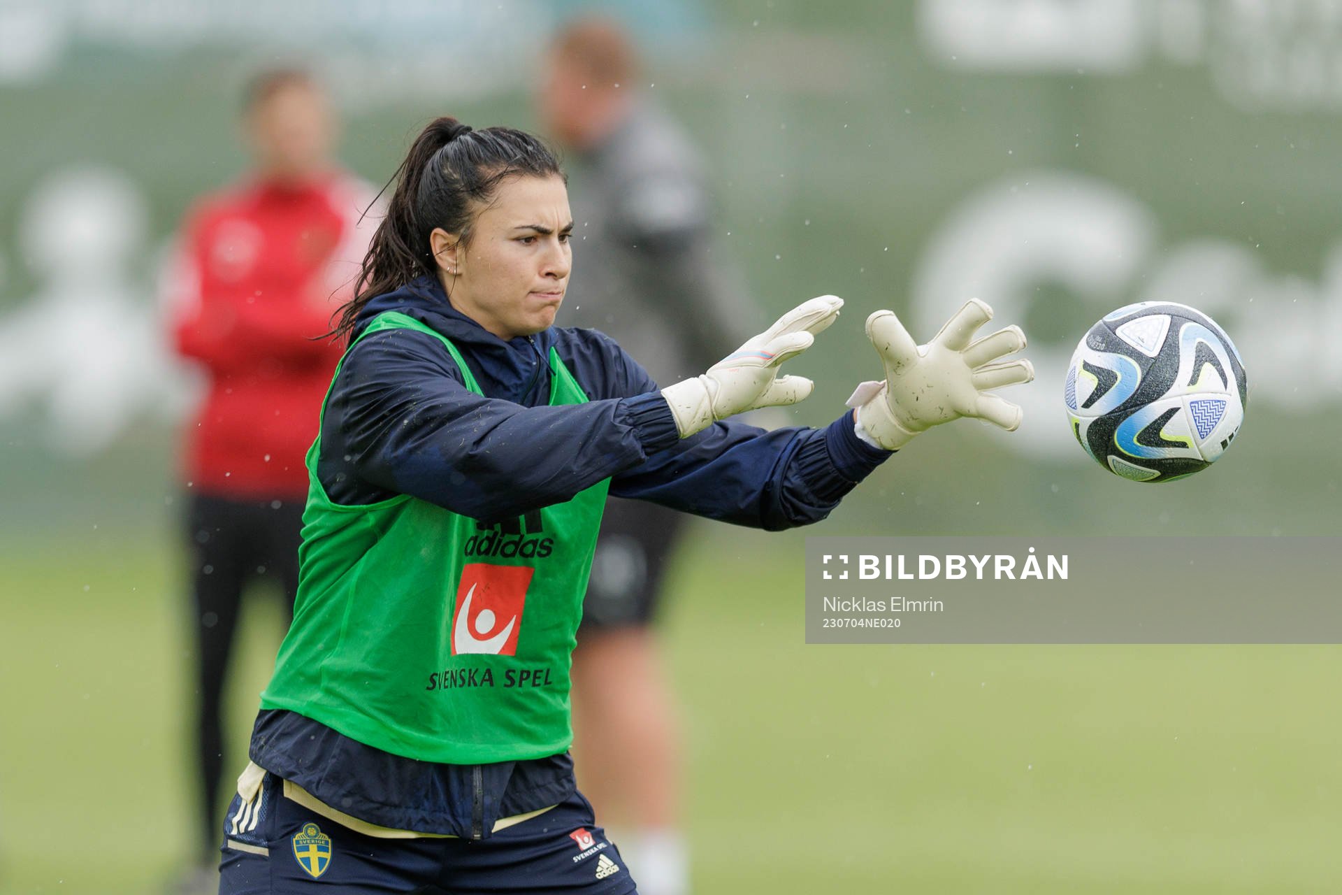 ogoalkeeper Zecira Musovic at a training session with the