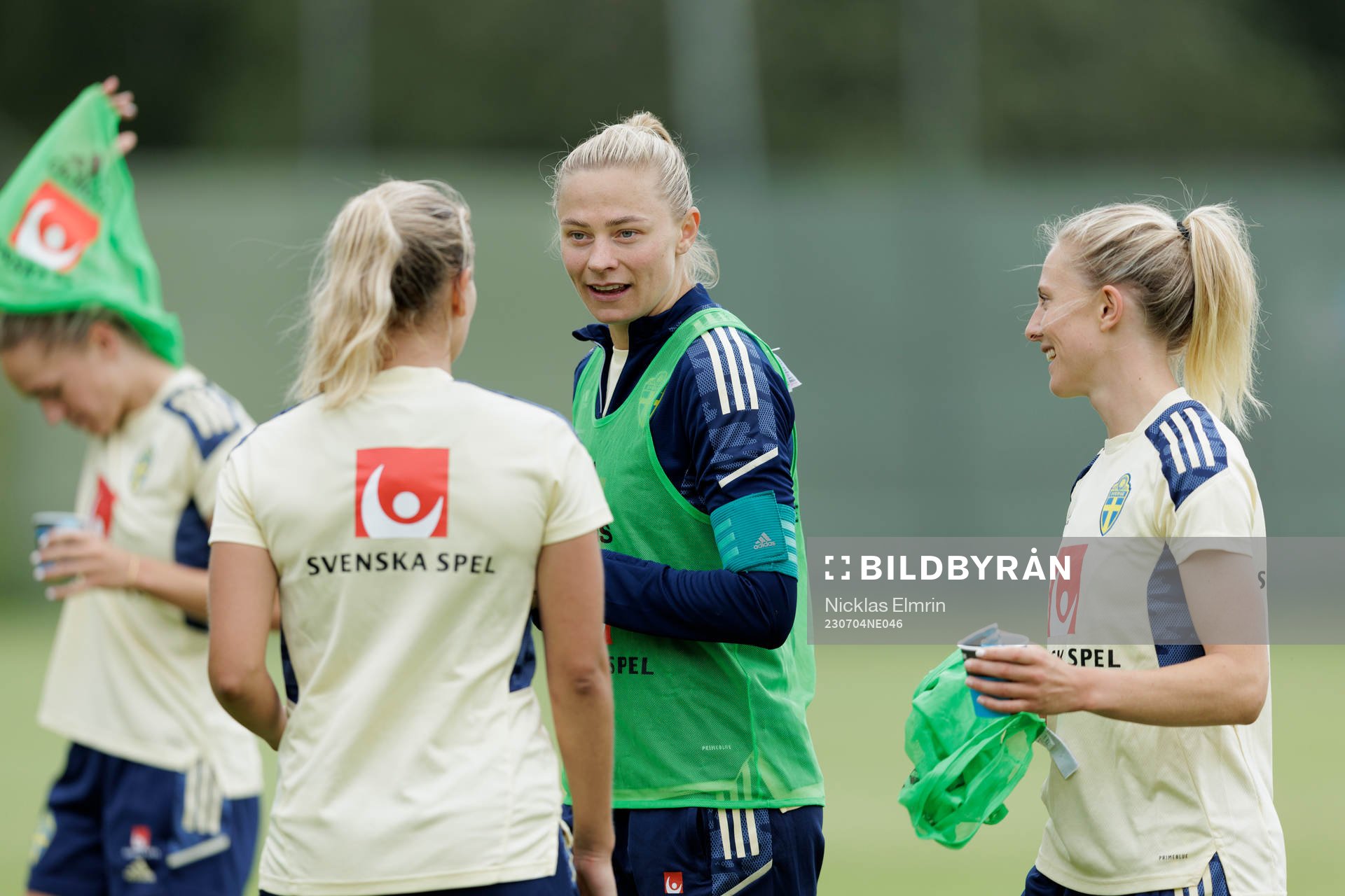 Fridolina Rolfö at a training session with the Swedish